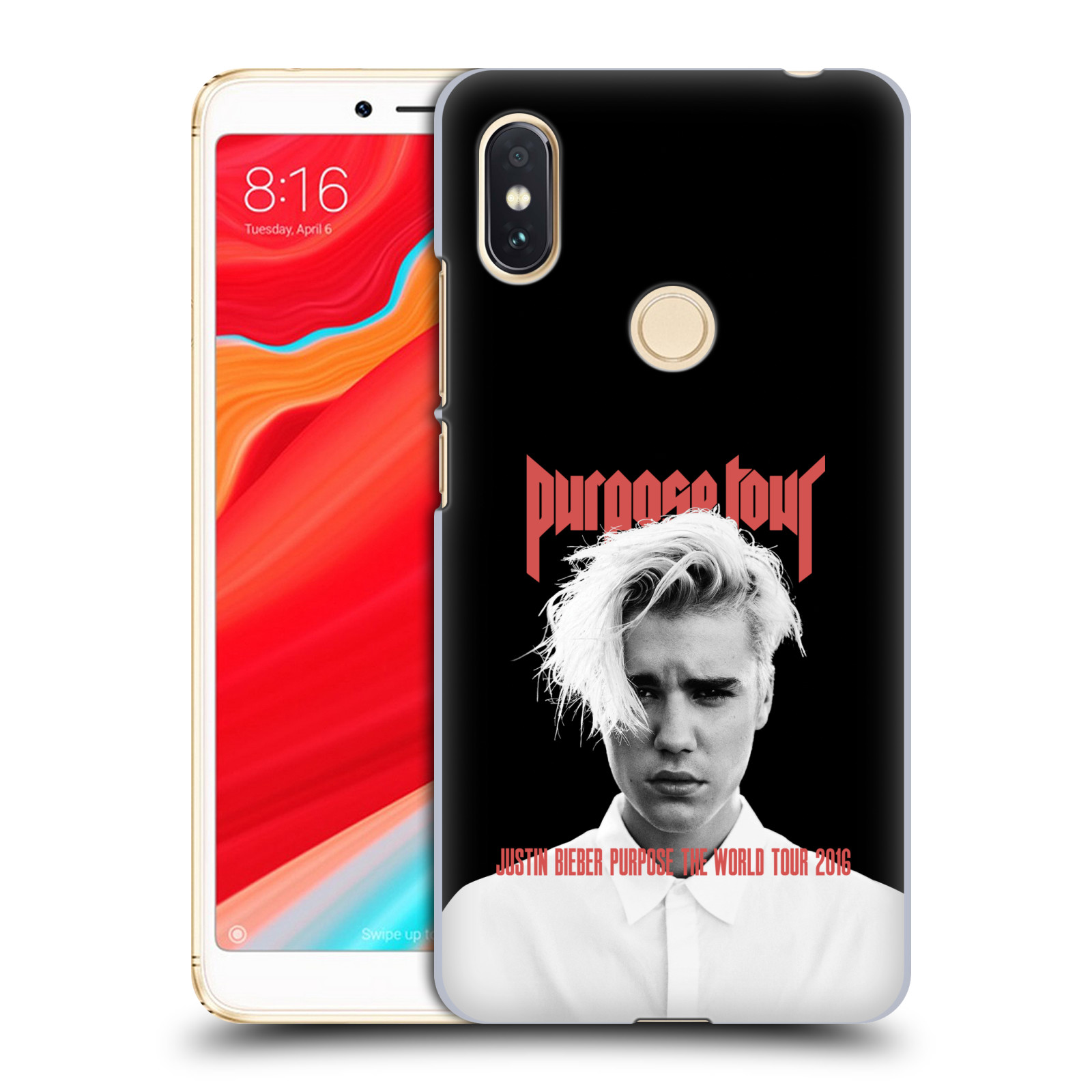 HEAD CASE plastový obal na mobil Xiaomi Redmi S2 Justin Bieber foto Purpose tour černé pozadí