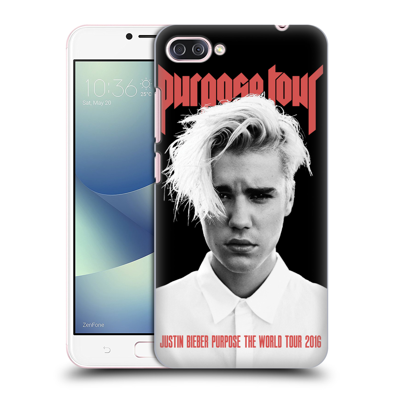 HEAD CASE plastový obal na mobil Asus Zenfone 4 MAX ZC554KL Justin Bieber foto Purpose tour černé pozadí