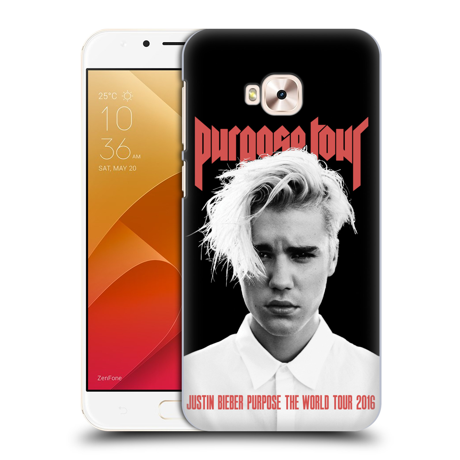HEAD CASE plastový obal na mobil Asus Zenfone 4 Selfie Pro ZD552KL Justin Bieber foto Purpose tour černé pozadí