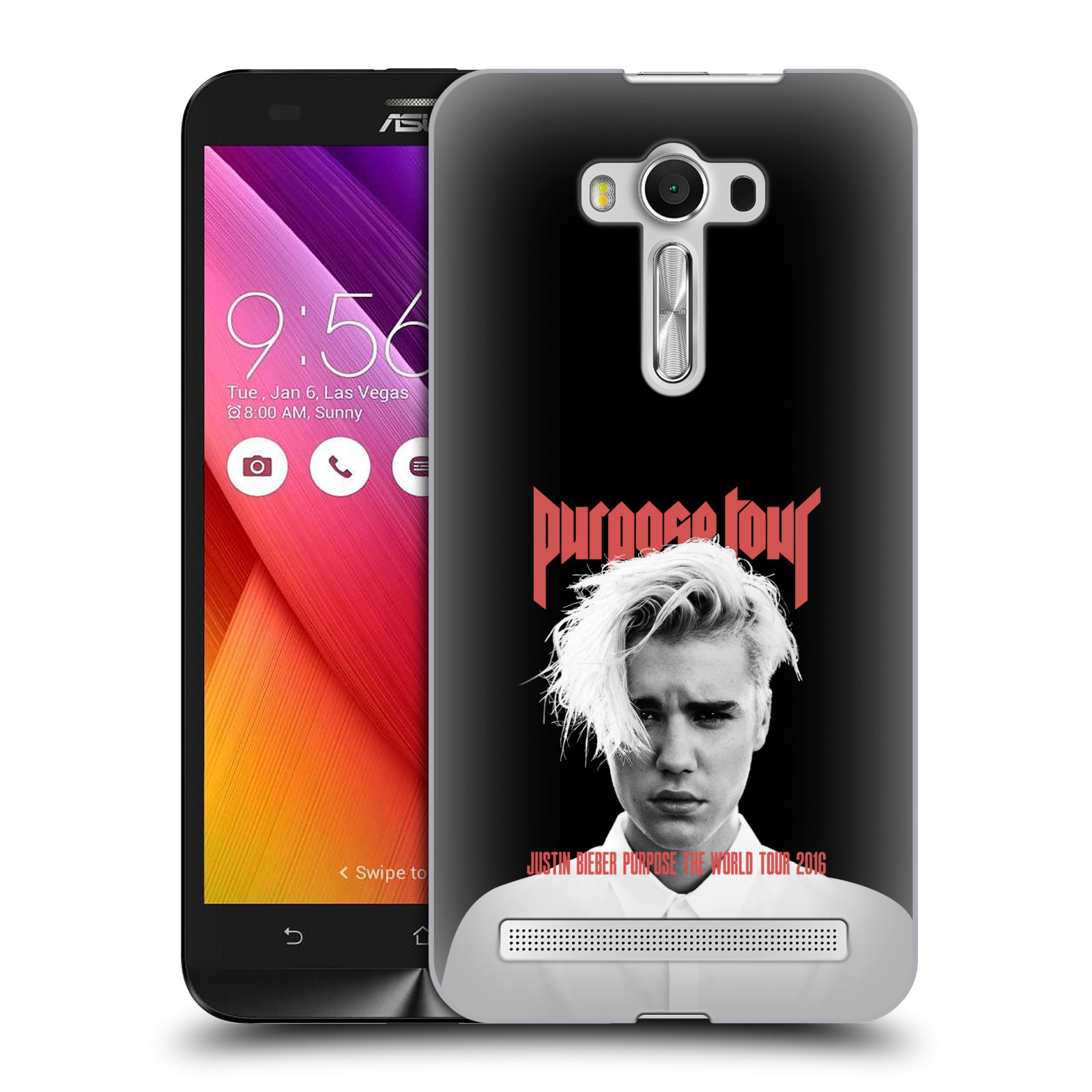 HEAD CASE plastový obal na mobil Asus Zenfone 2 LASER (5,5 displej ZE550KL) Justin Bieber foto Purpose tour černé pozadí