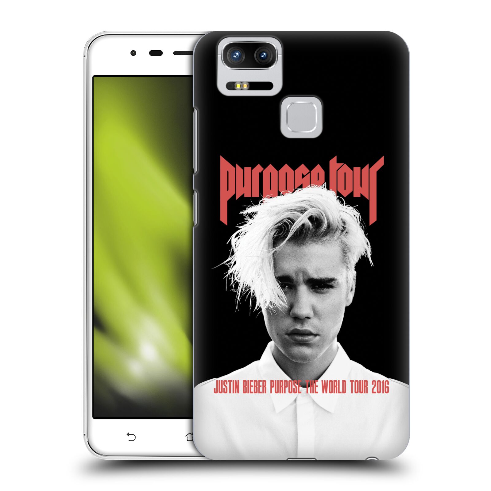 HEAD CASE plastový obal na mobil Asus Zenfone 3 Zoom ZE553KL Justin Bieber foto Purpose tour černé pozadí
