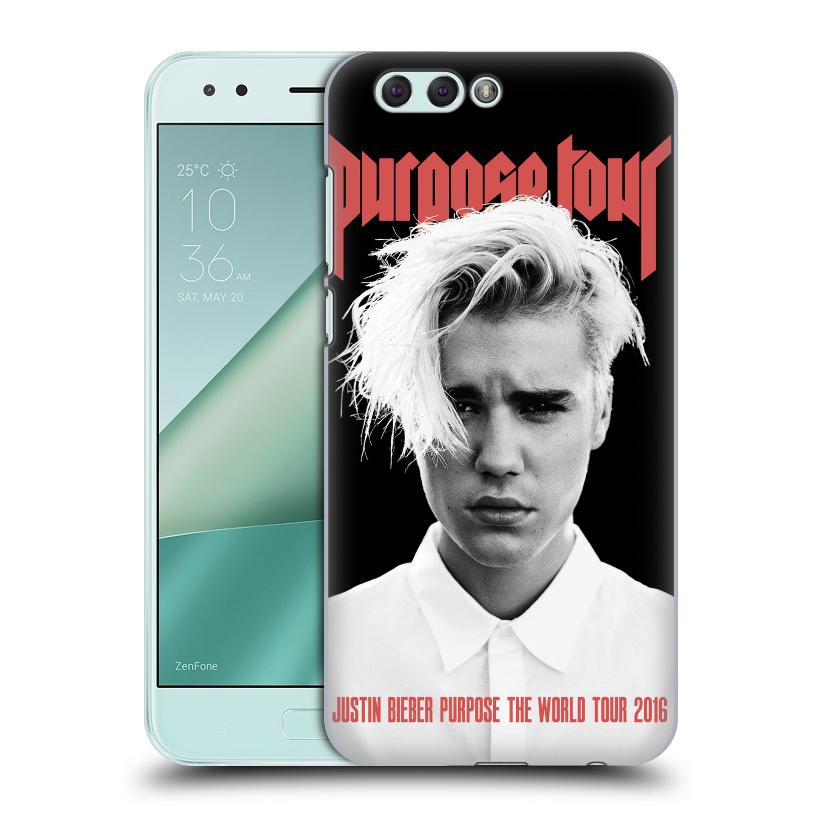 HEAD CASE plastový obal na mobil Asus Zenfone 4 ZE554KL Justin Bieber foto Purpose tour černé pozadí