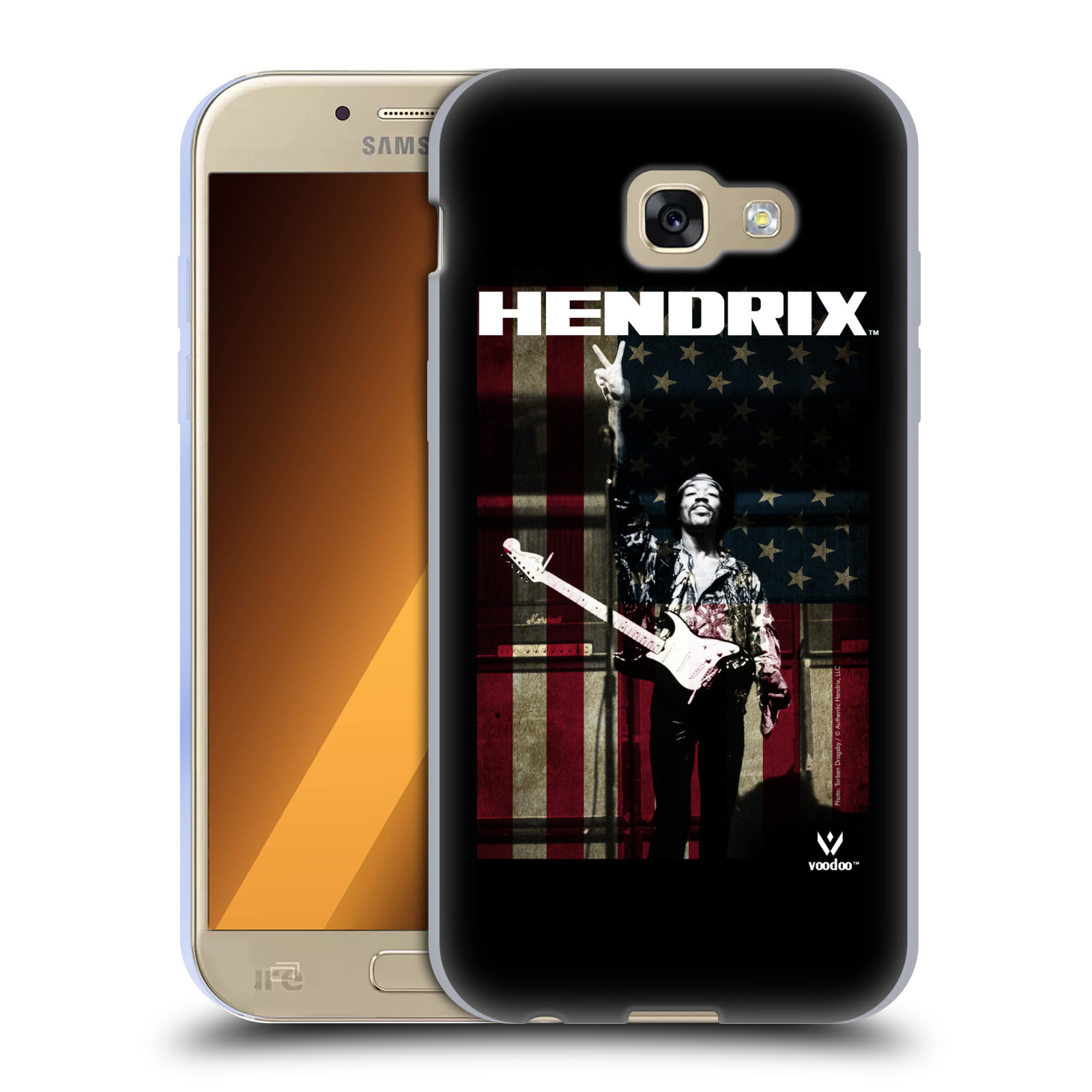 HEAD CASE silikonový obal na mobil Samsung Galaxy A5 2017 (A520) Jimi Hendrix Americká vlajka