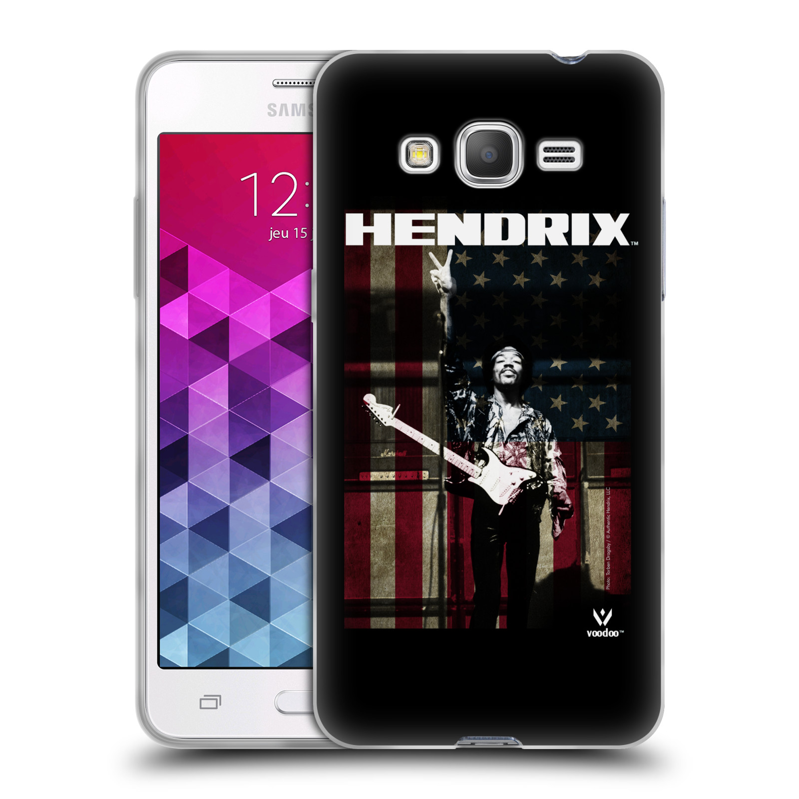HEAD CASE silikonový obal na mobil Samsung Galaxy Grand Prime Jimi Hendrix Americká vlajka