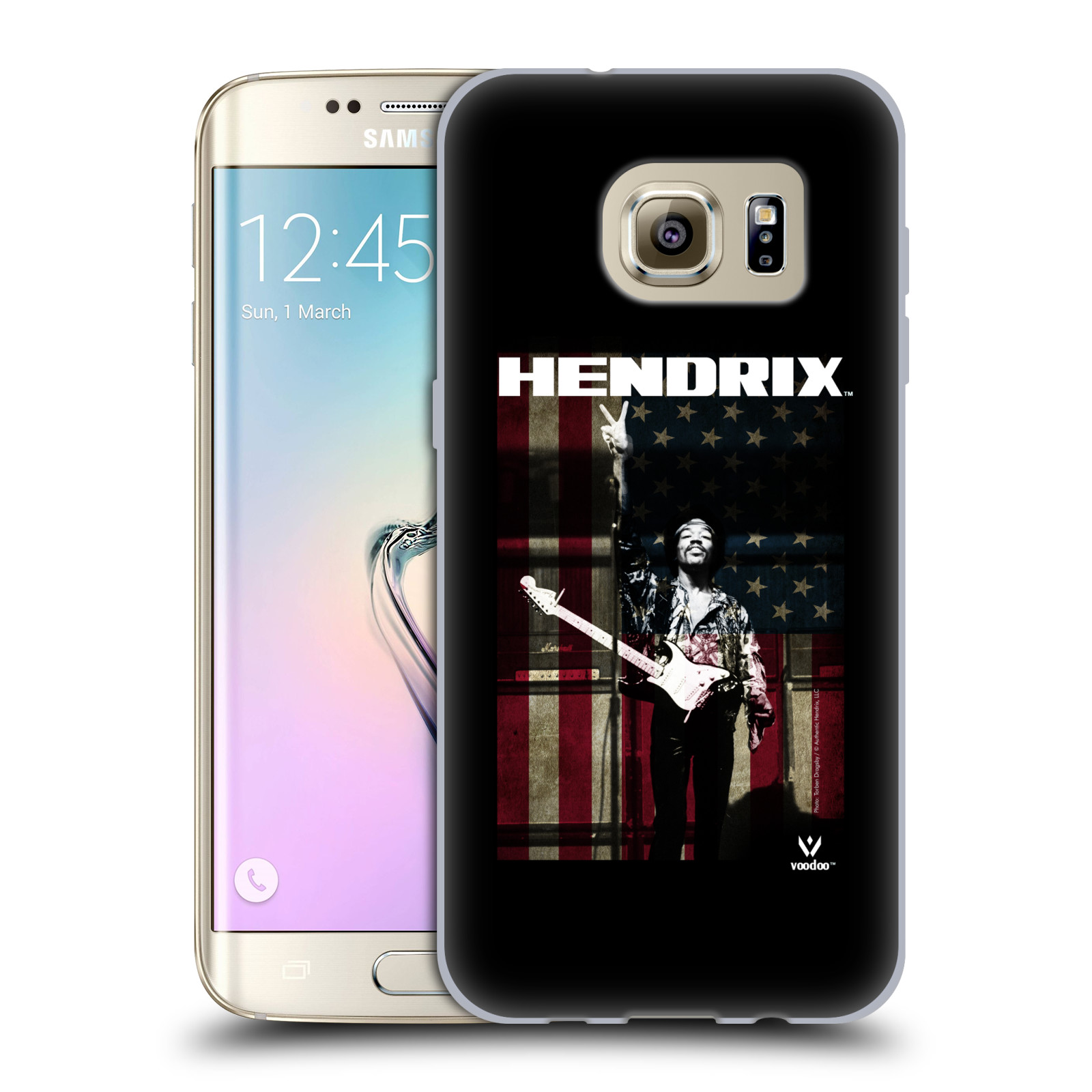 HEAD CASE silikonový obal na mobil Samsung Galaxy S7 EDGE Jimi Hendrix Americká vlajka