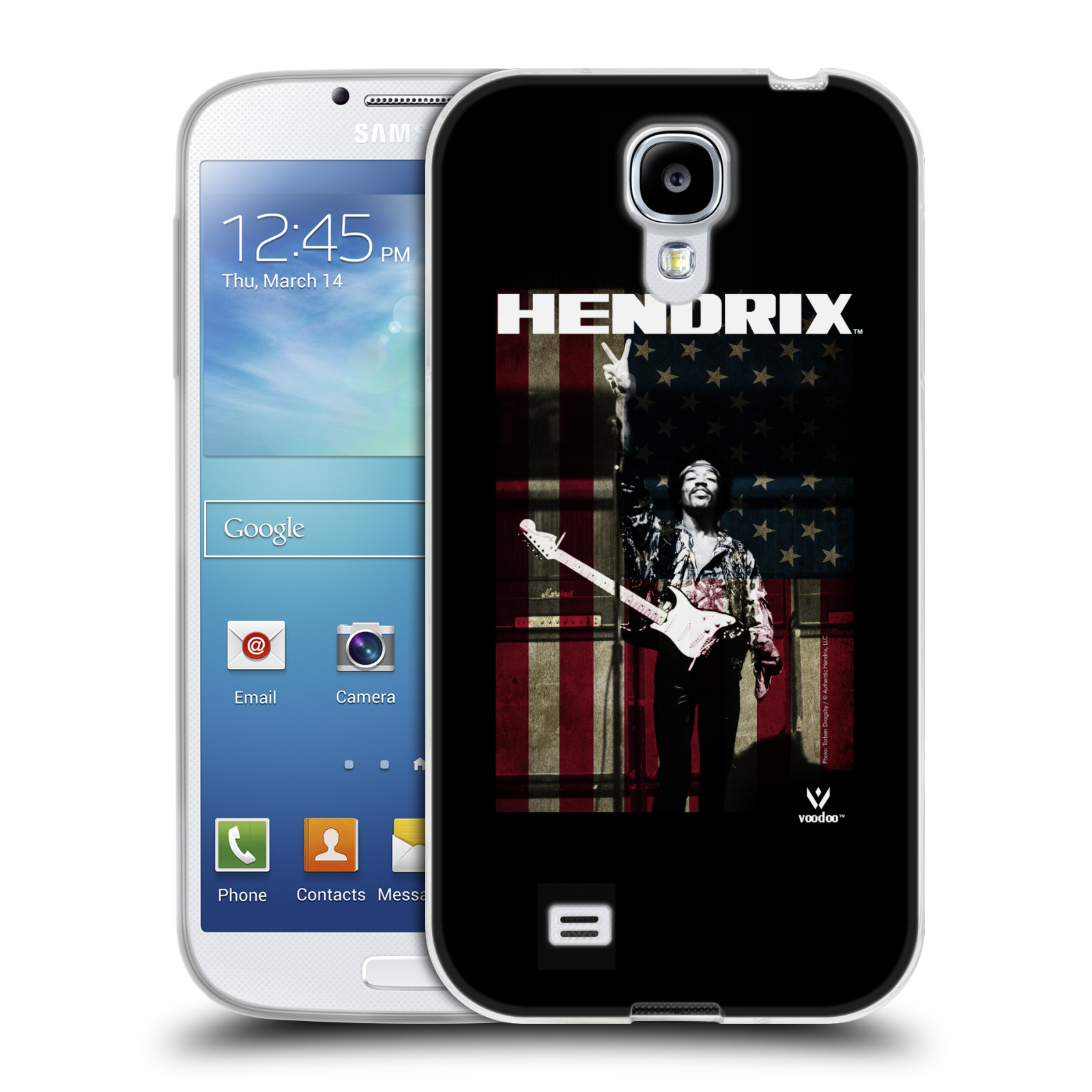 HEAD CASE silikonový obal na mobil Samsung Galaxy S4 Jimi Hendrix Americká vlajka