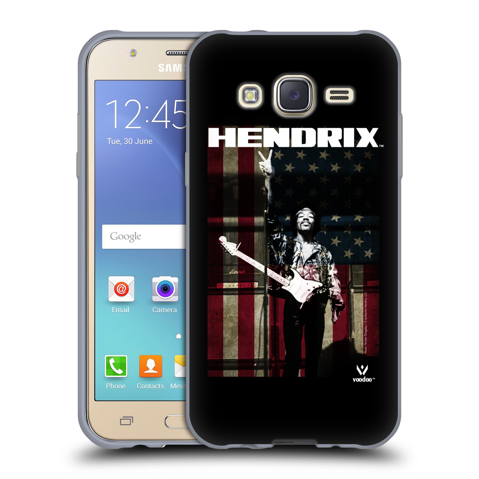 HEAD CASE silikonový obal na mobil Samsung Galaxy J5 2015 (J500) Jimi Hendrix Americká vlajka