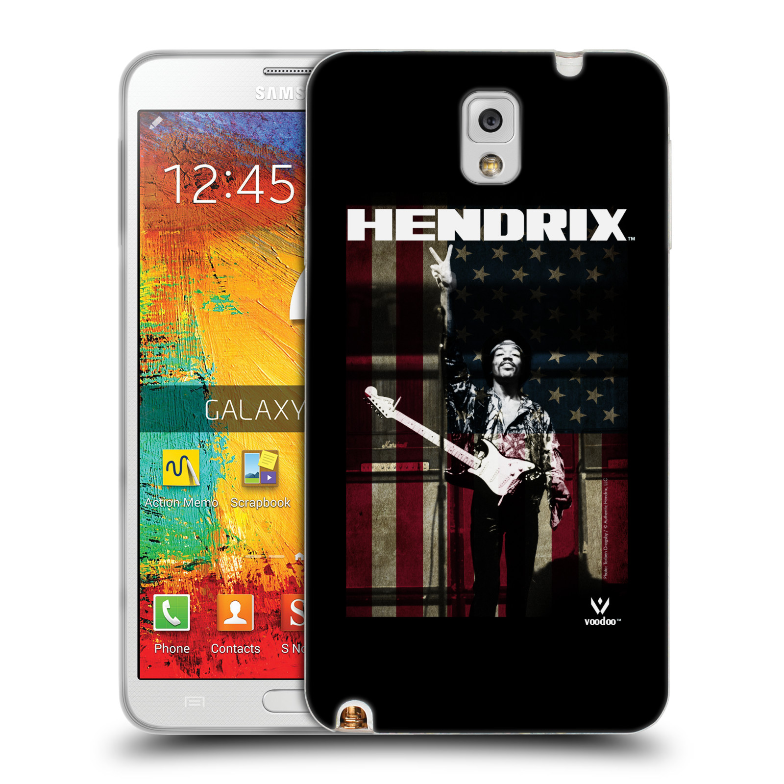 HEAD CASE silikonový obal na mobil Samsung Galaxy Note 3 Jimi Hendrix Americká vlajka