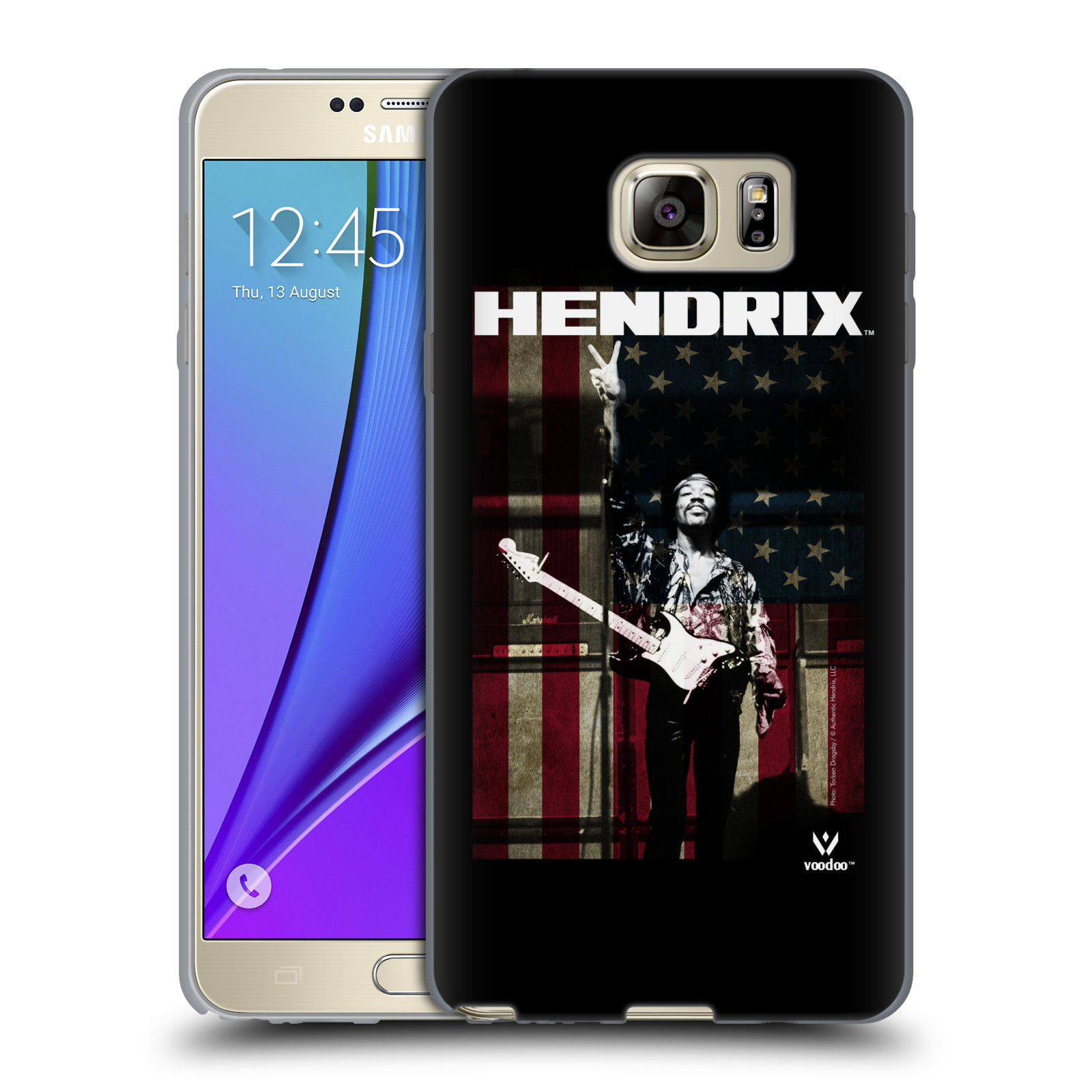 HEAD CASE silikonový obal na mobil Samsung Galaxy Note 5 Jimi Hendrix Americká vlajka