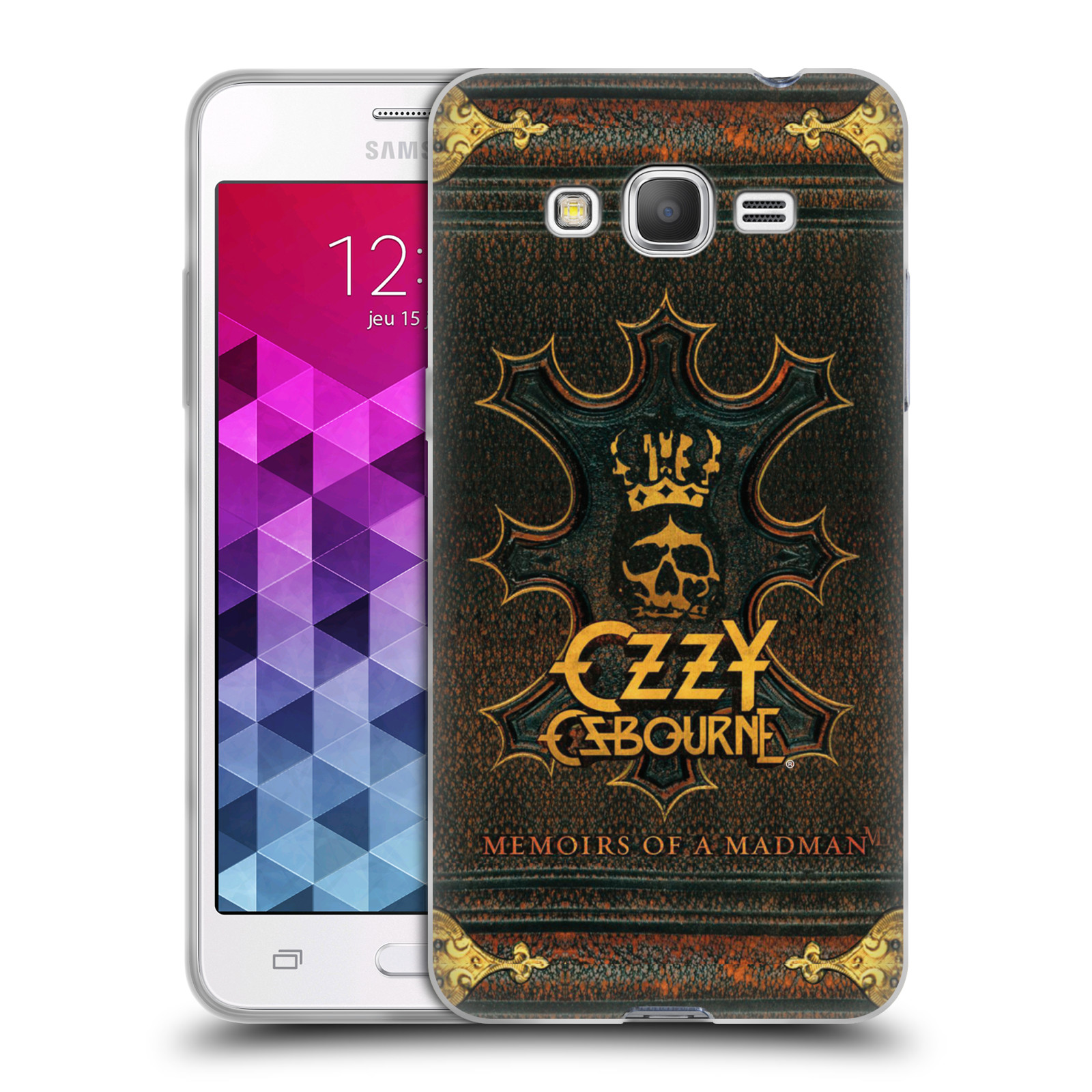 HEAD CASE silikonový obal na mobil Samsung Galaxy Grand Prime zpěvák Ozzy Osbourne koruna