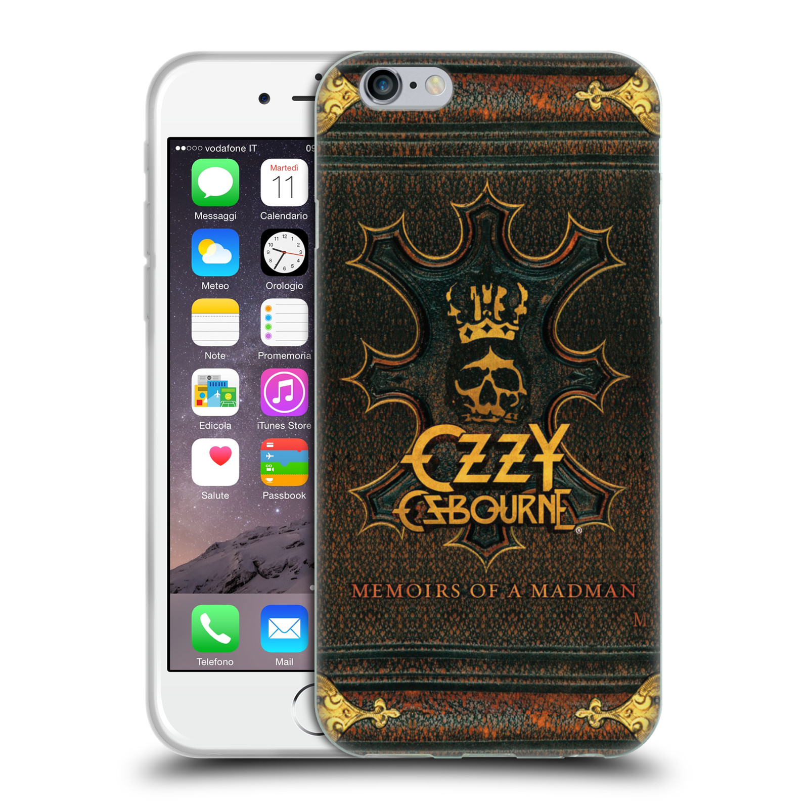 HEAD CASE silikonový obal na mobil Apple Iphone 6/6S zpěvák Ozzy Osbourne koruna