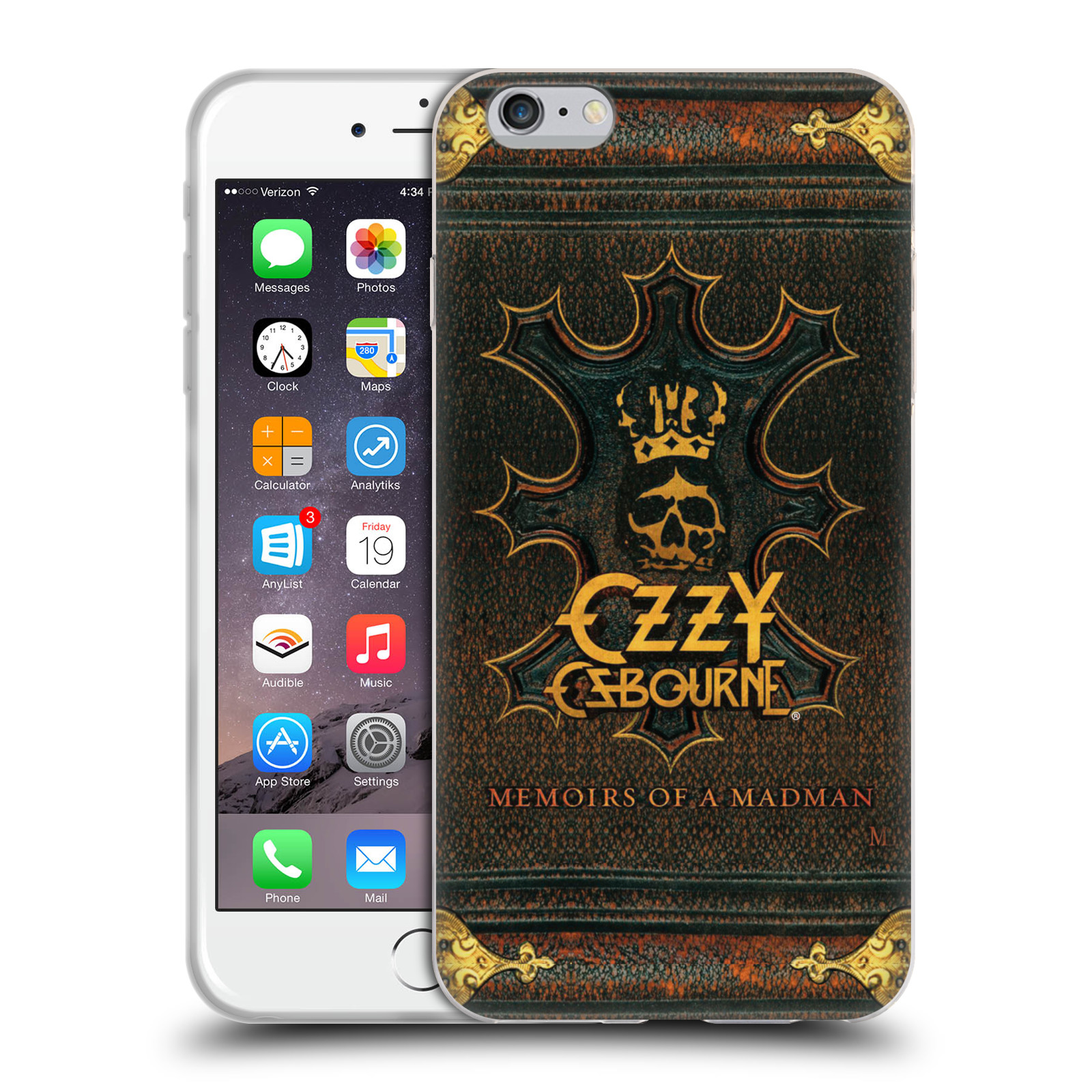 HEAD CASE silikonový obal na mobil Apple Iphone 6/6S PLUS zpěvák Ozzy Osbourne koruna