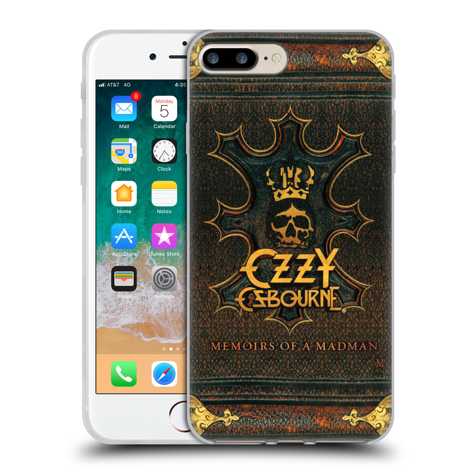 HEAD CASE silikonový obal na mobil Apple Iphone 7 PLUS zpěvák Ozzy Osbourne koruna