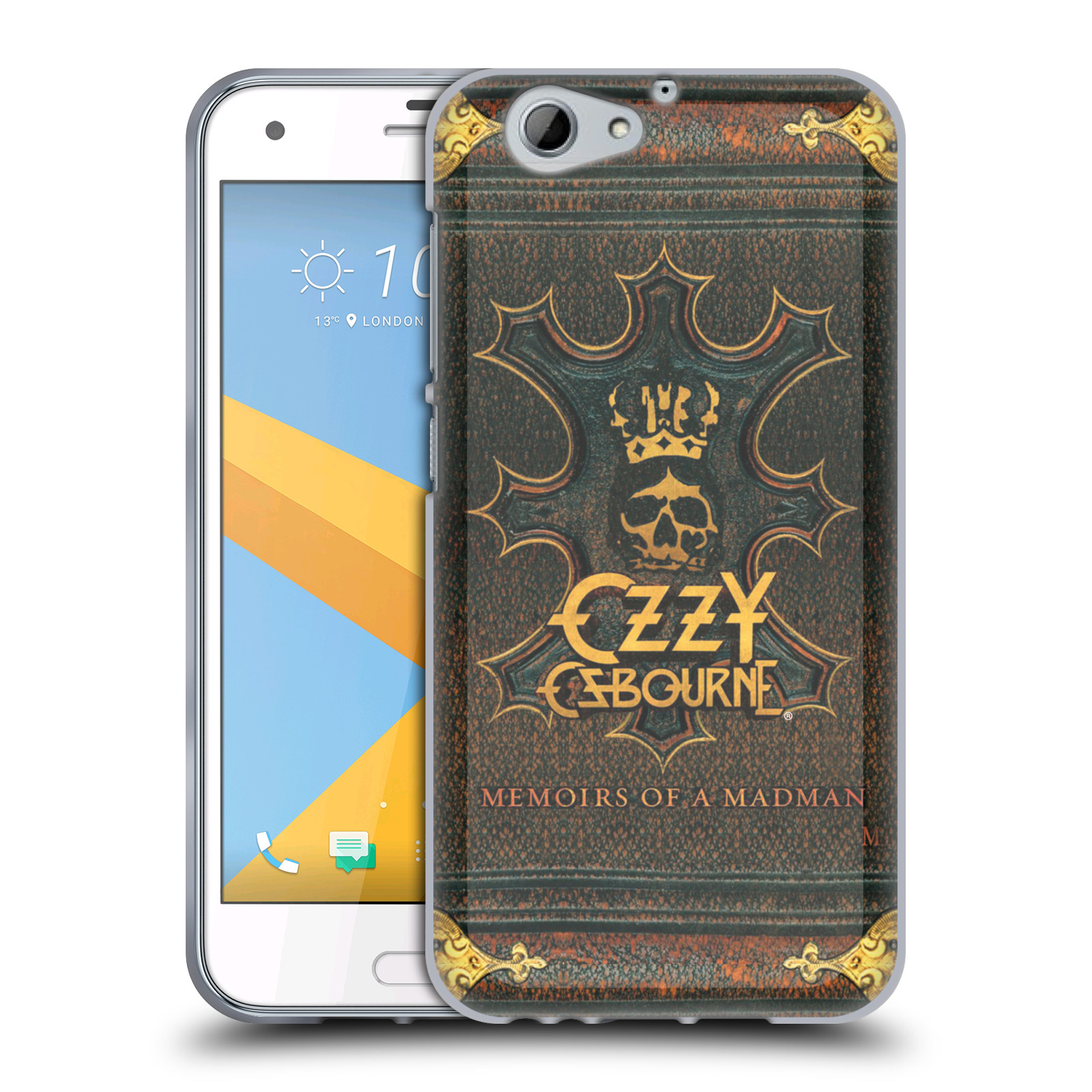 HEAD CASE silikonový obal na mobil HTC One A9s zpěvák Ozzy Osbourne koruna