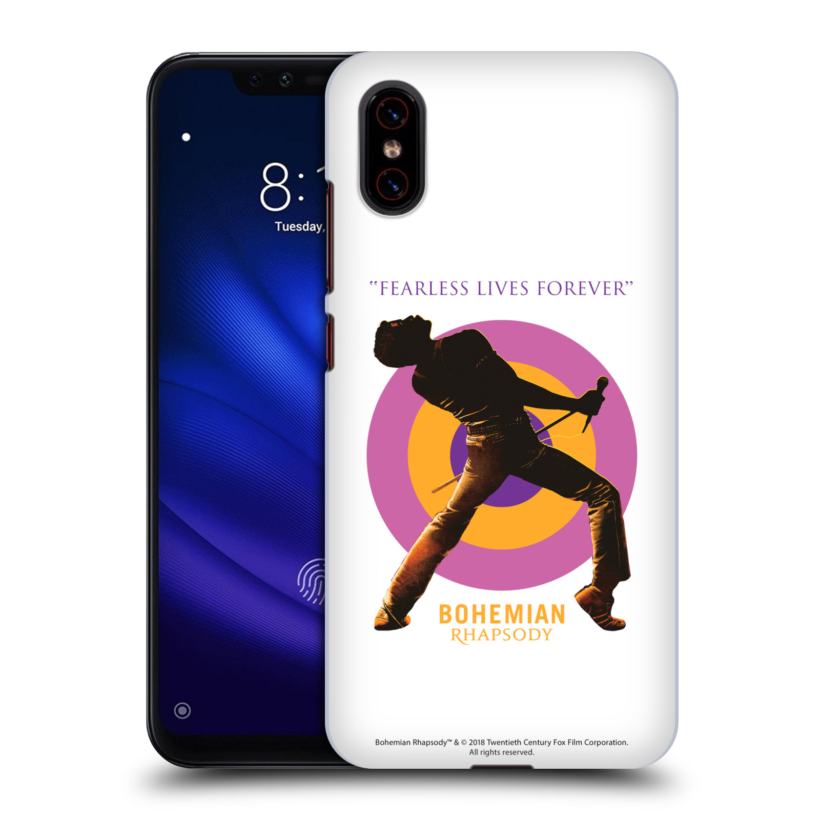 Pouzdro na mobil Xiaomi  Mi 8 PRO Filmový motiv Bohemian Rhapsody Queen silueta
