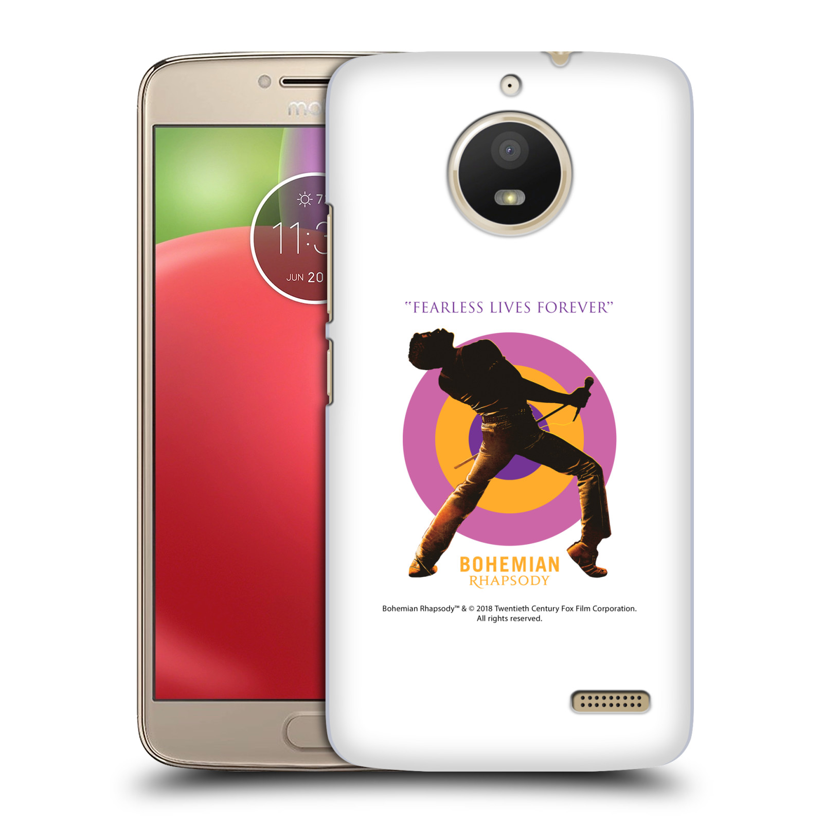 Pouzdro na mobil Lenovo Moto E4 Filmový motiv Bohemian Rhapsody Queen silueta