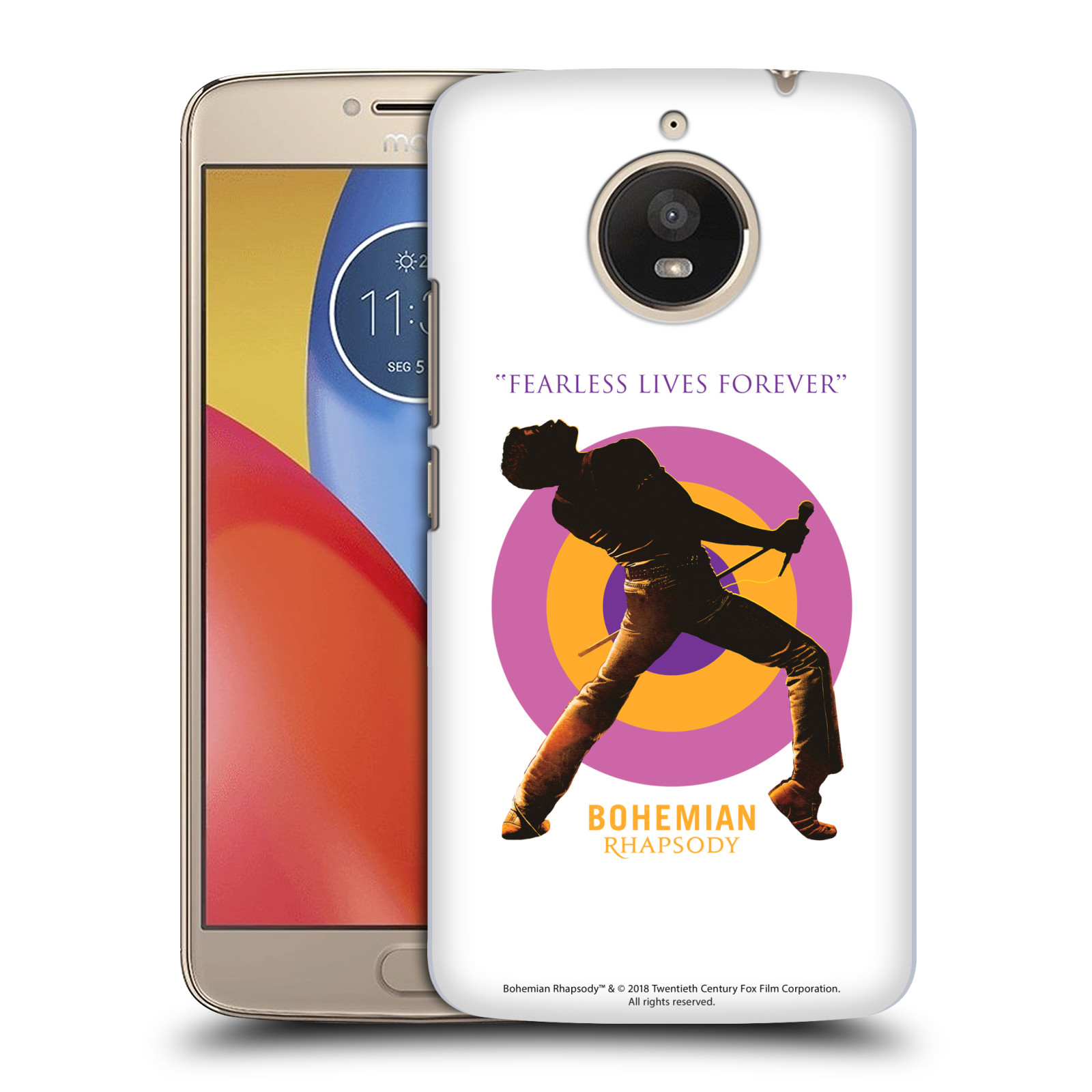 Pouzdro na mobil Lenovo Moto E4 PLUS Filmový motiv Bohemian Rhapsody Queen silueta