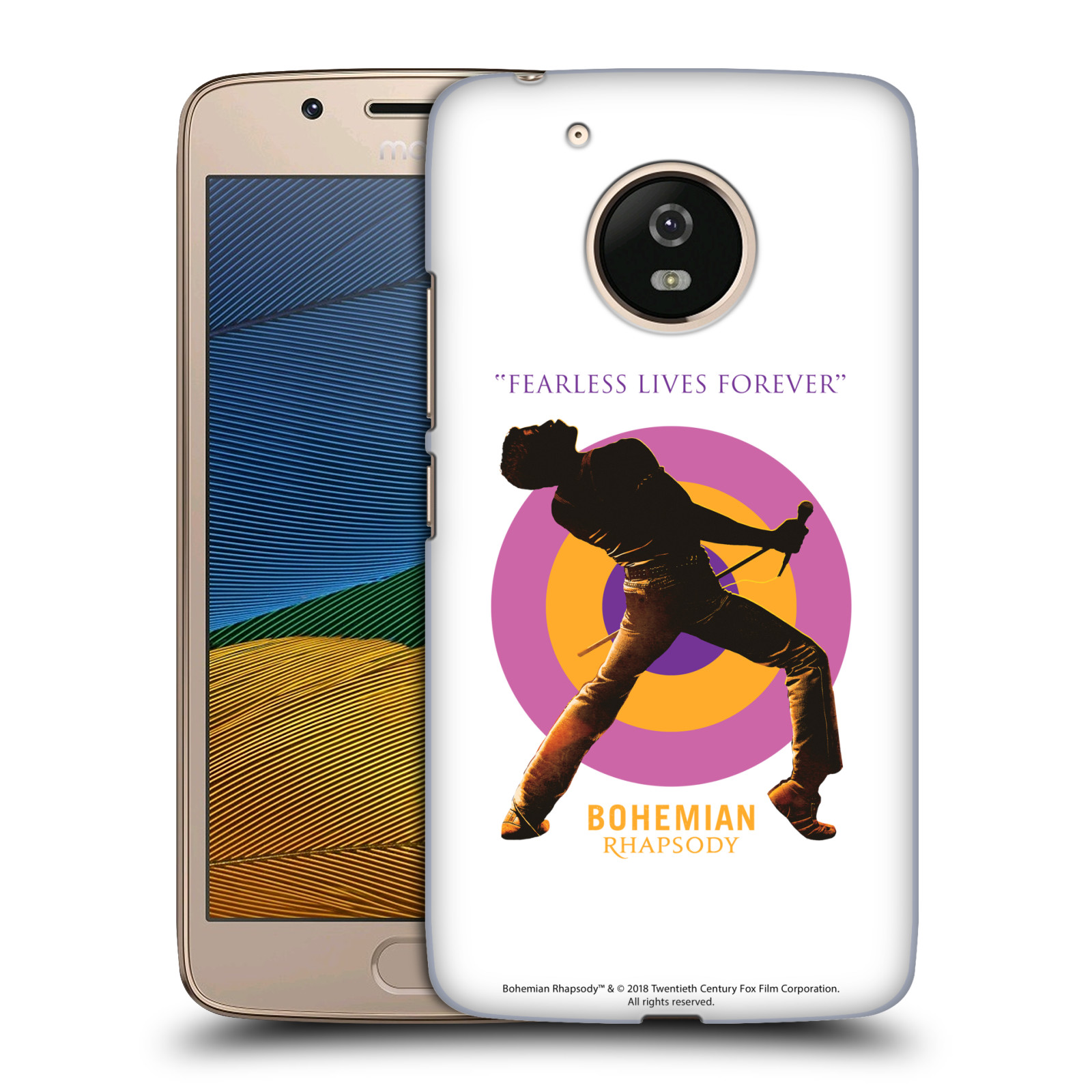 Pouzdro na mobil Lenovo Moto G5 Filmový motiv Bohemian Rhapsody Queen silueta
