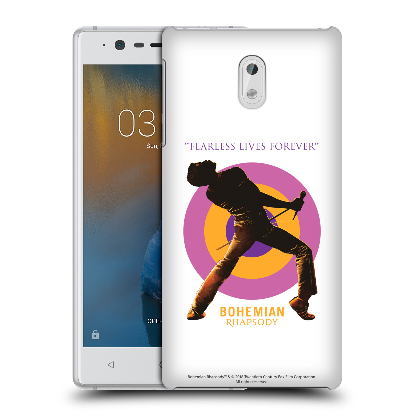 Pouzdro na mobil Nokia 3 Filmový motiv Bohemian Rhapsody Queen silueta
