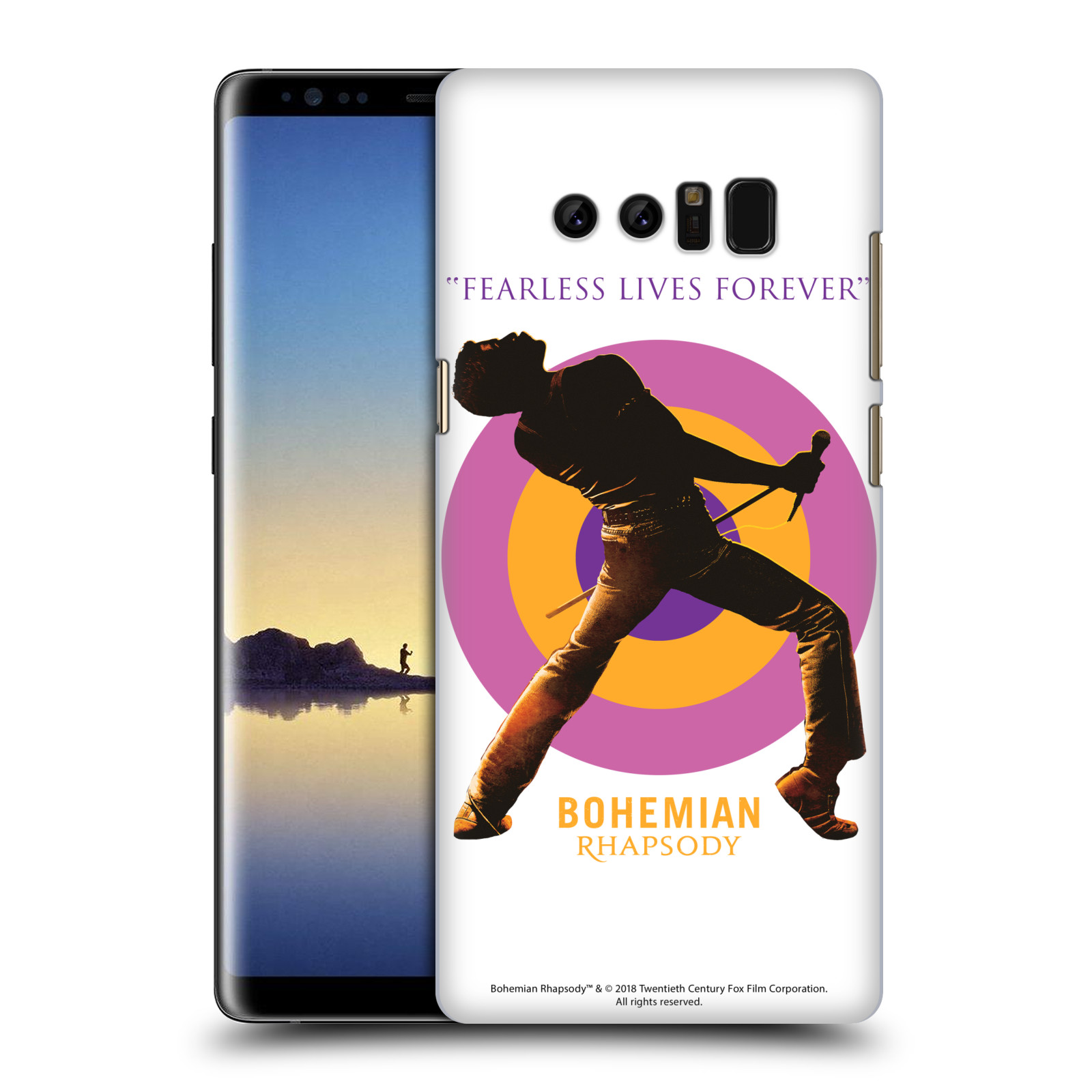 Pouzdro na mobil Samsung Galaxy Note 8 Filmový motiv Bohemian Rhapsody Queen silueta