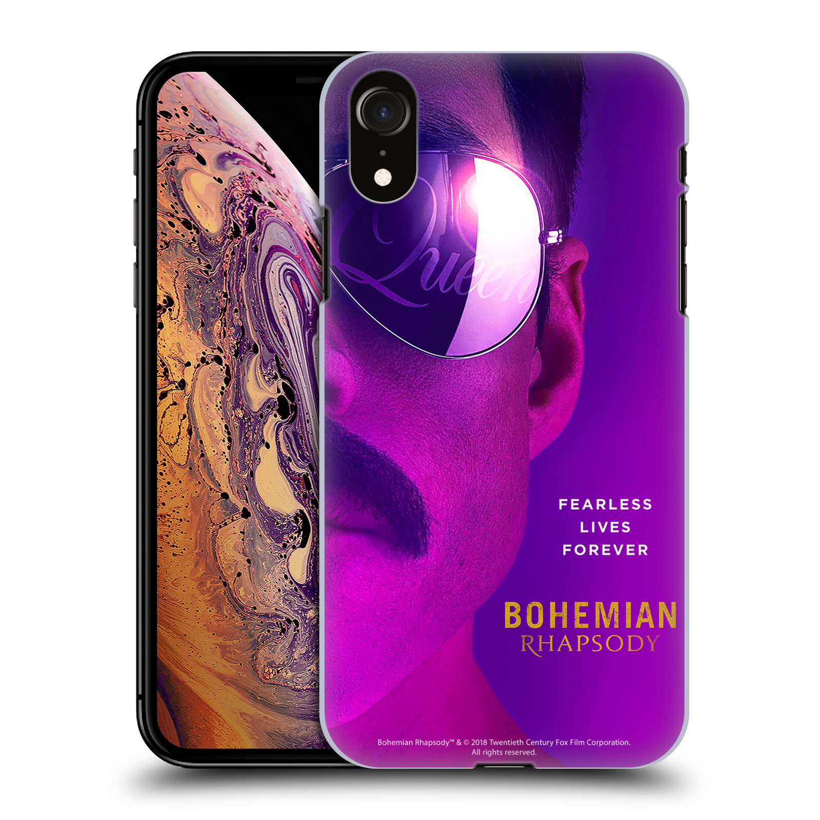 Pouzdro na mobil Apple Iphone XR Filmový motiv Bohemian Rhapsody Queen Tvář