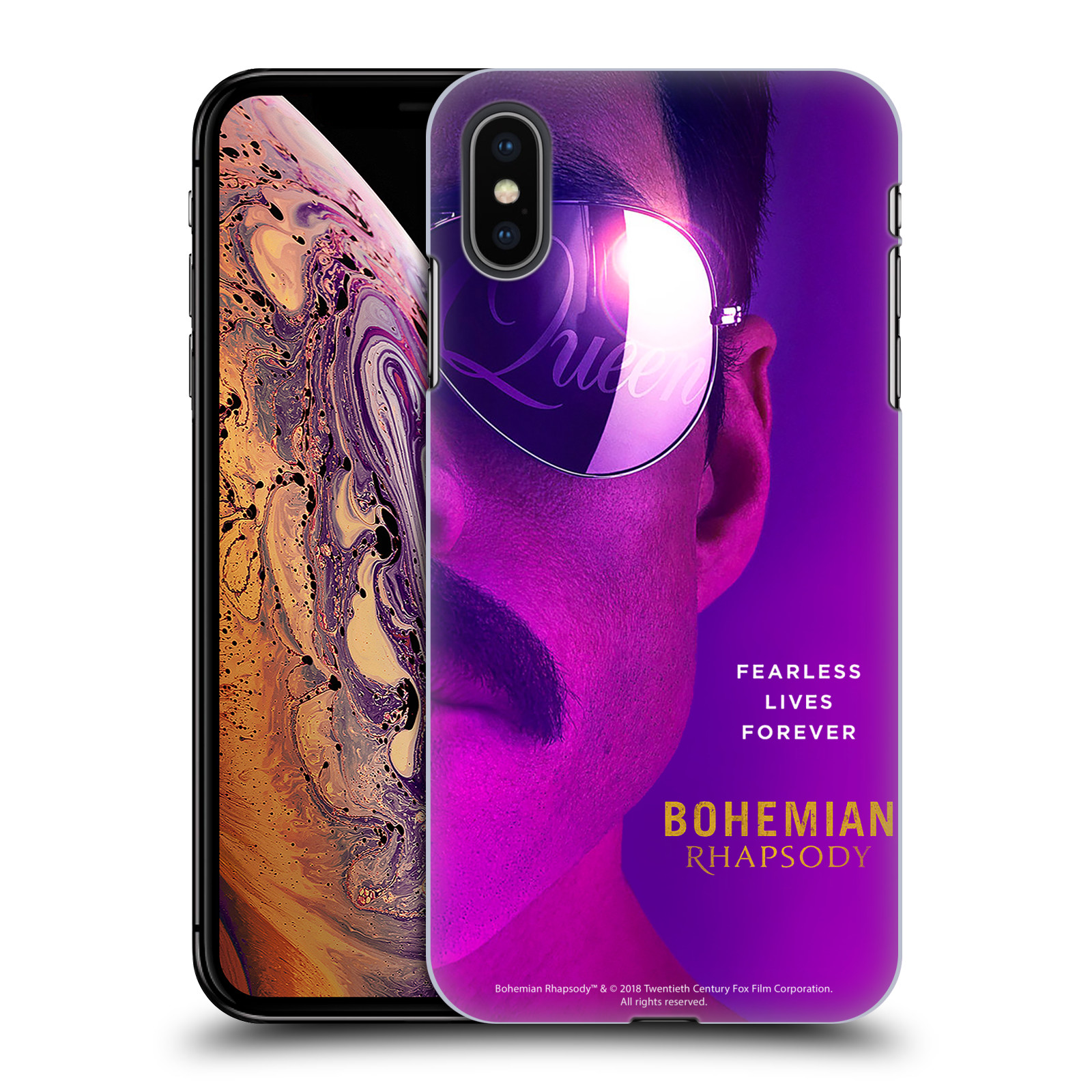 Pouzdro na mobil Apple Iphone XS MAX Filmový motiv Bohemian Rhapsody Queen Tvář