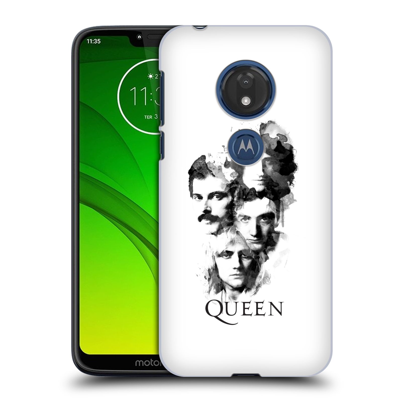 Pouzdro na mobil Motorola Moto G7 Play kapela Queen kreslené tváře