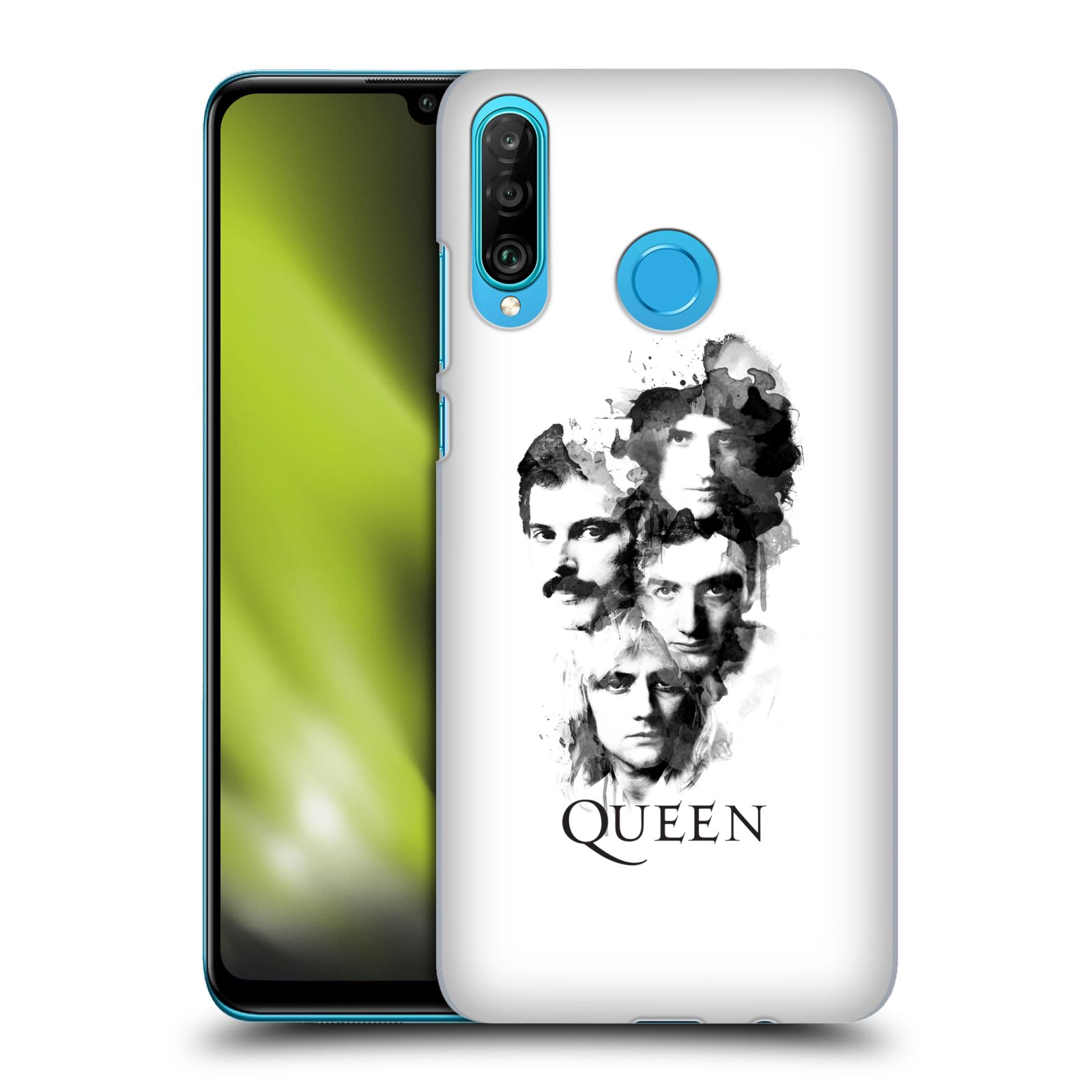 Pouzdro na mobil Huawei P30 LITE - HEAD CASE - kapela Queen kreslené tváře