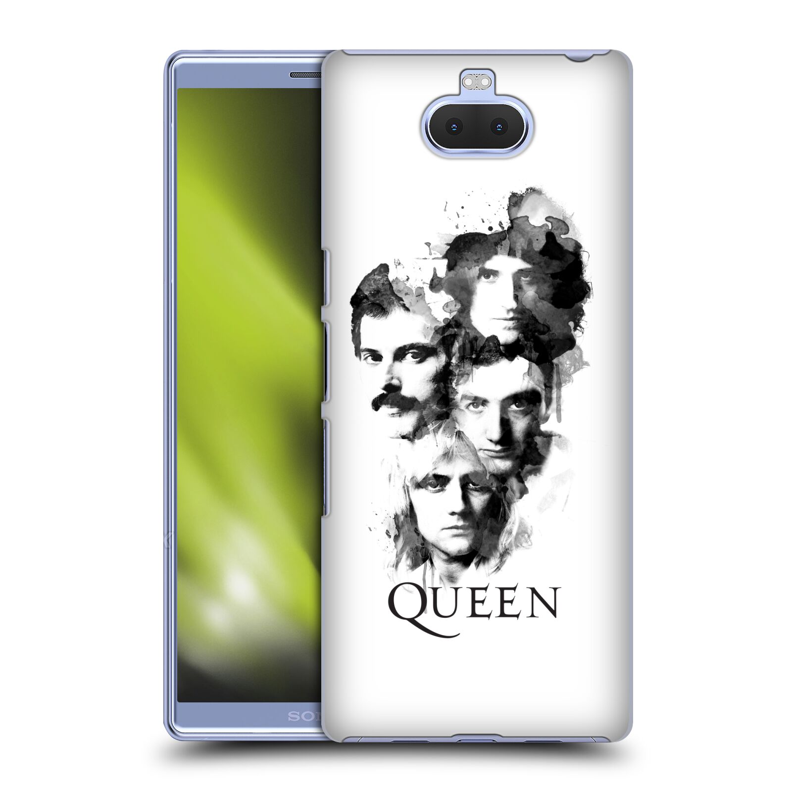 Pouzdro na mobil Sony Xperia 10 - Head Case - kapela Queen kreslené tváře
