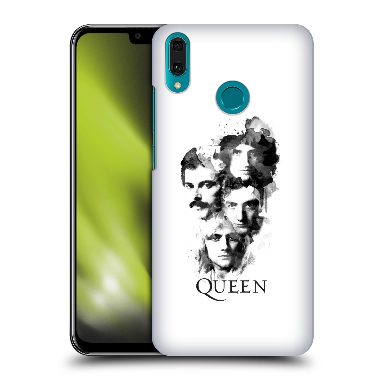 Pouzdro na mobil Huawei Y9 2019 - HEAD CASE - kapela Queen kreslené tváře