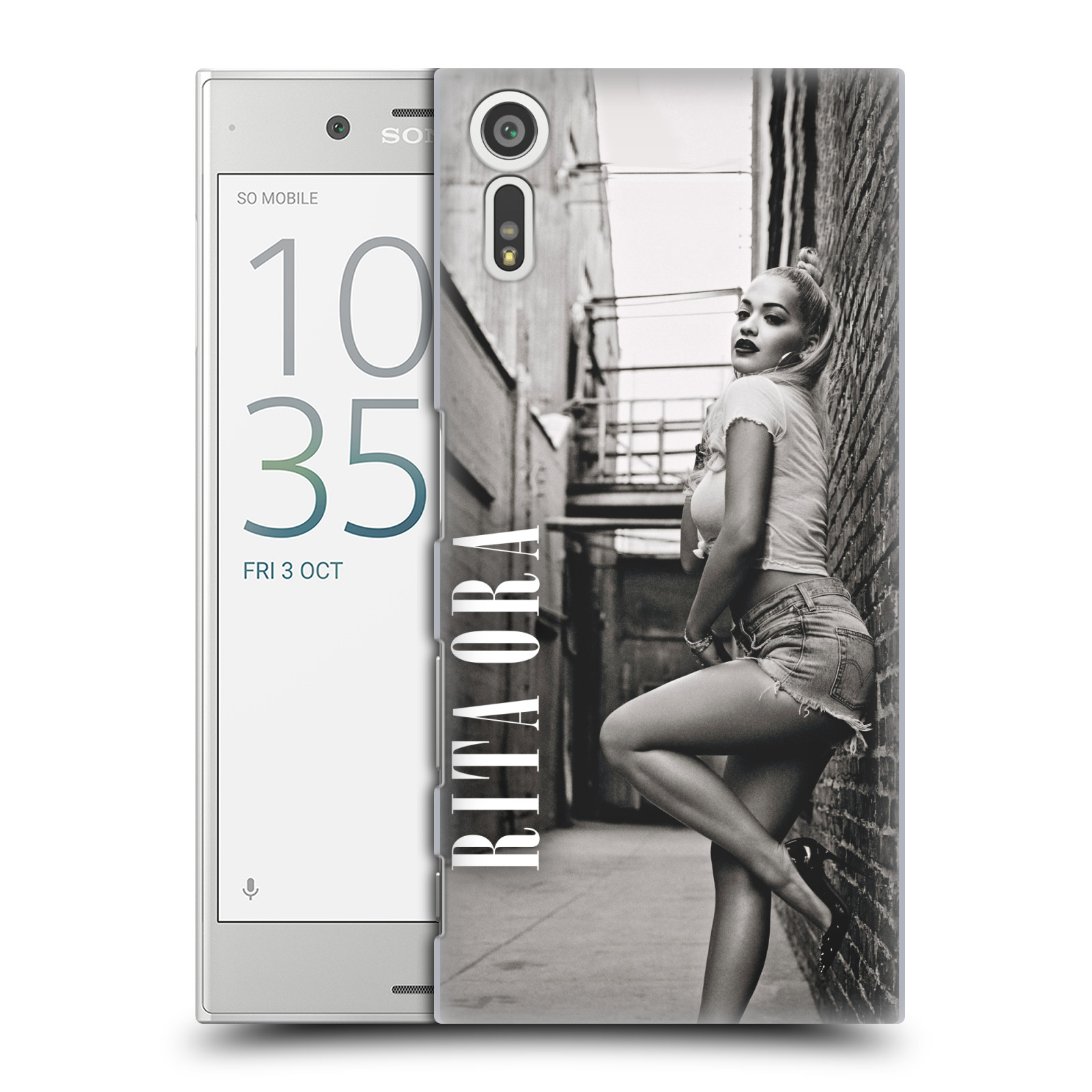 HEAD CASE plastový obal na mobil Sony Xperia XZ zpěvačka Rita Ora foto černobílá