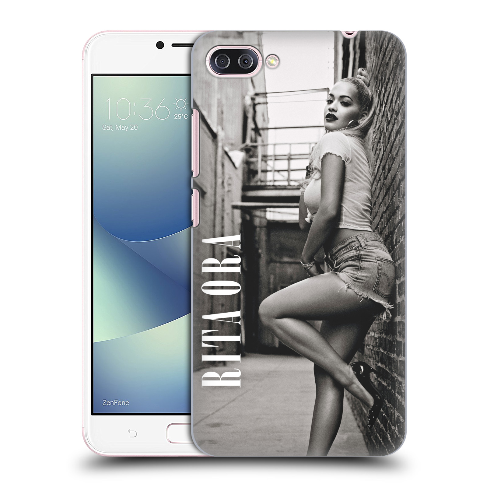 HEAD CASE plastový obal na mobil Asus Zenfone 4 MAX ZC554KL zpěvačka Rita Ora foto černobílá