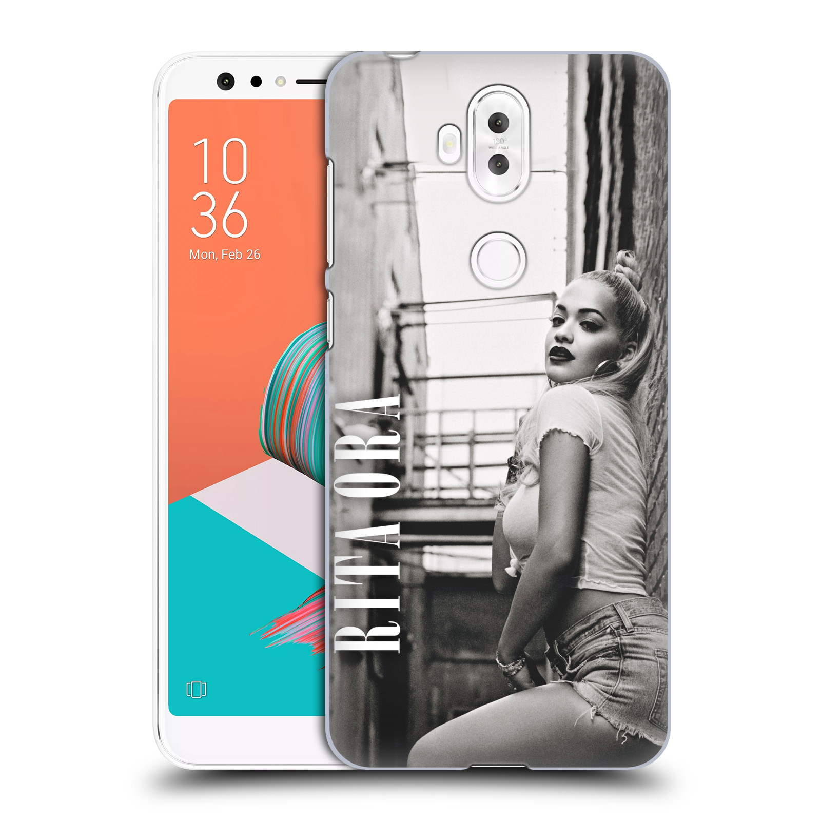 HEAD CASE plastový obal na mobil Asus Zenfone 5 LITE ZC600KL zpěvačka Rita Ora foto černobílá