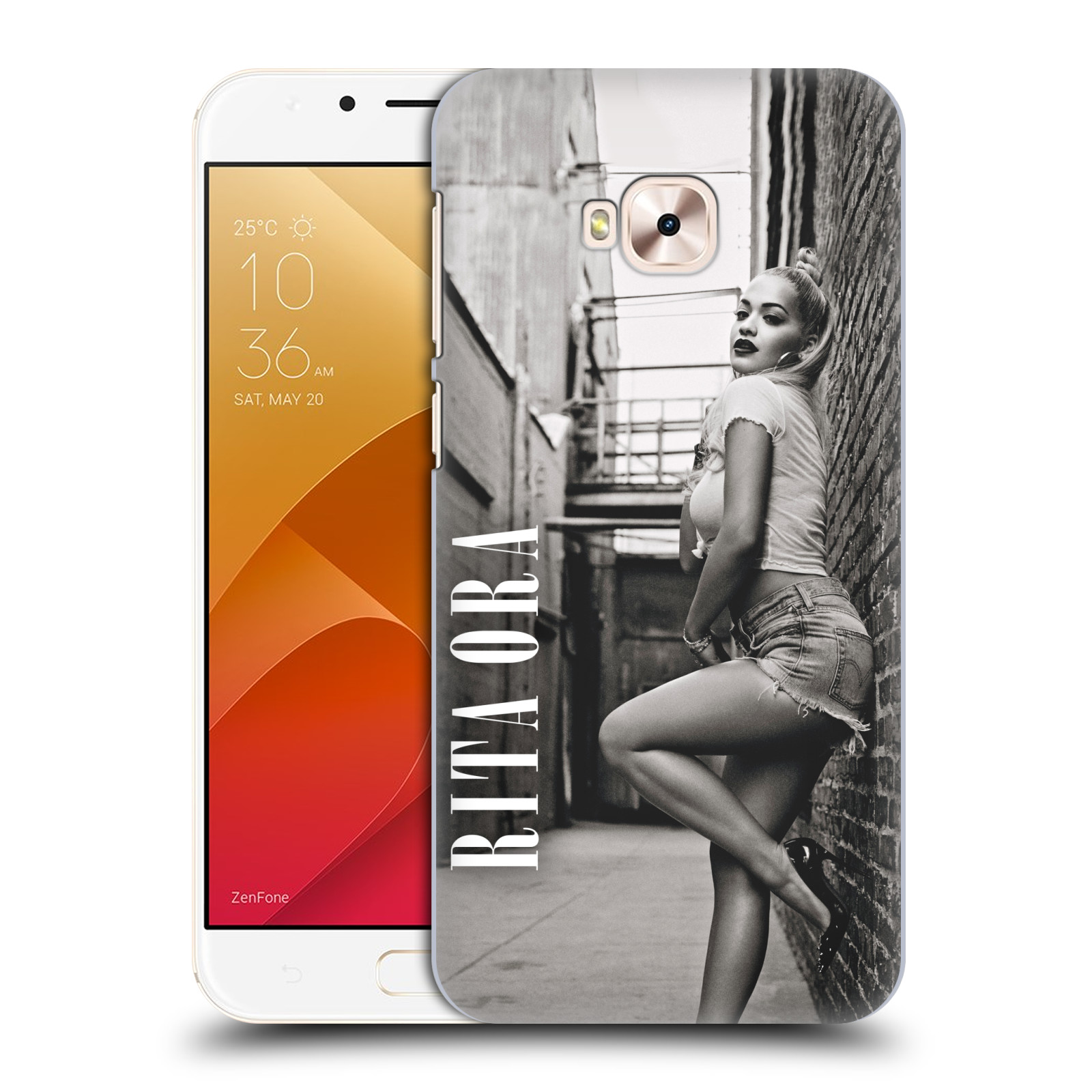 HEAD CASE plastový obal na mobil Asus Zenfone 4 Selfie Pro ZD552KL zpěvačka Rita Ora foto černobílá