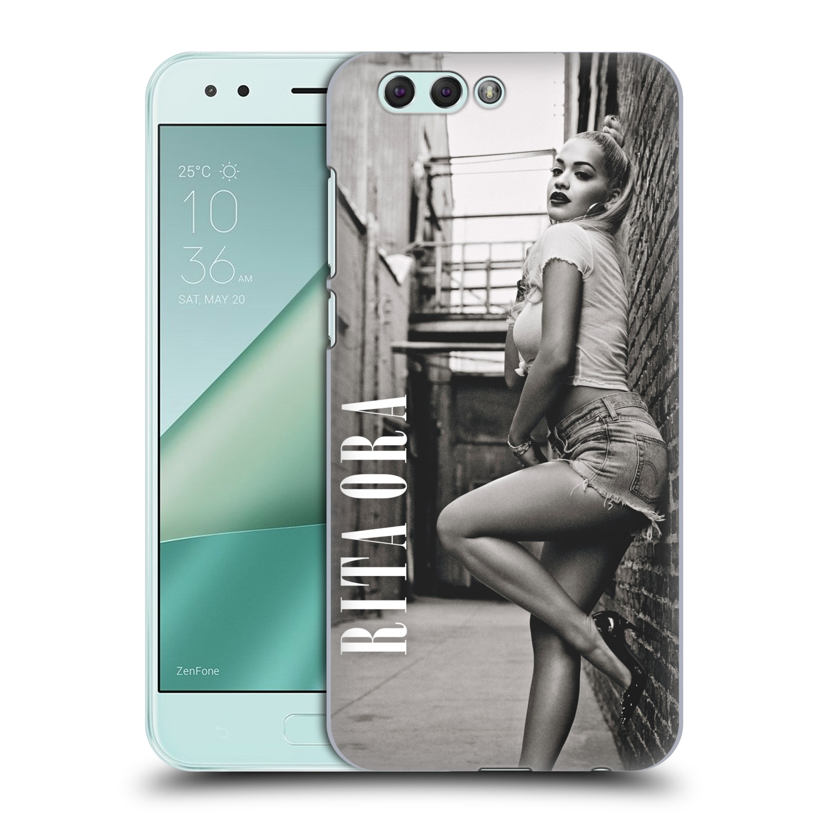 HEAD CASE plastový obal na mobil Asus Zenfone 4 ZE554KL zpěvačka Rita Ora foto černobílá