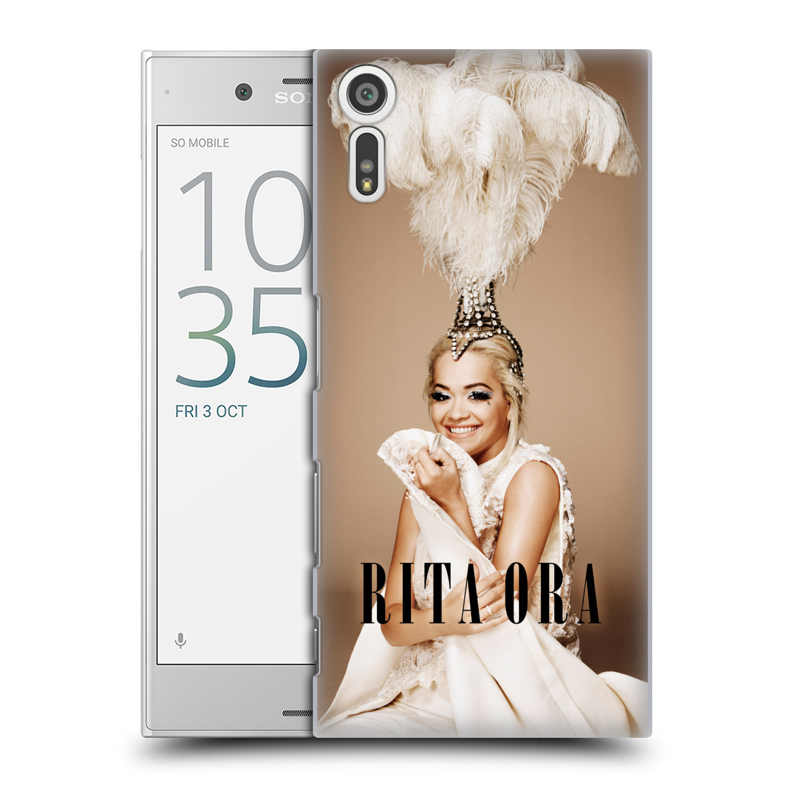 HEAD CASE plastový obal na mobil Sony Xperia XZ zpěvačka Rita Ora peří
