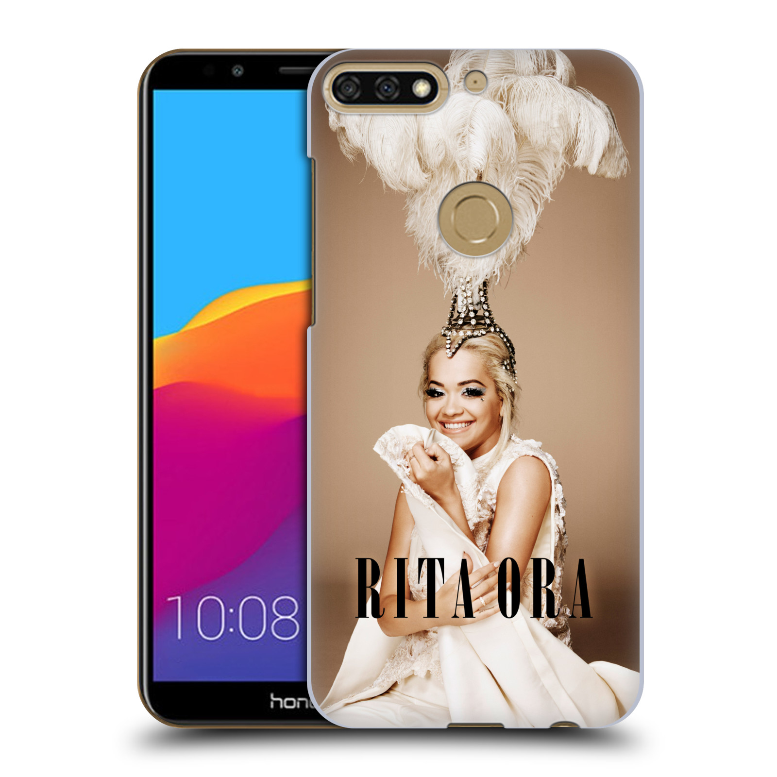HEAD CASE plastový obal na mobil Honor 7c zpěvačka Rita Ora peří