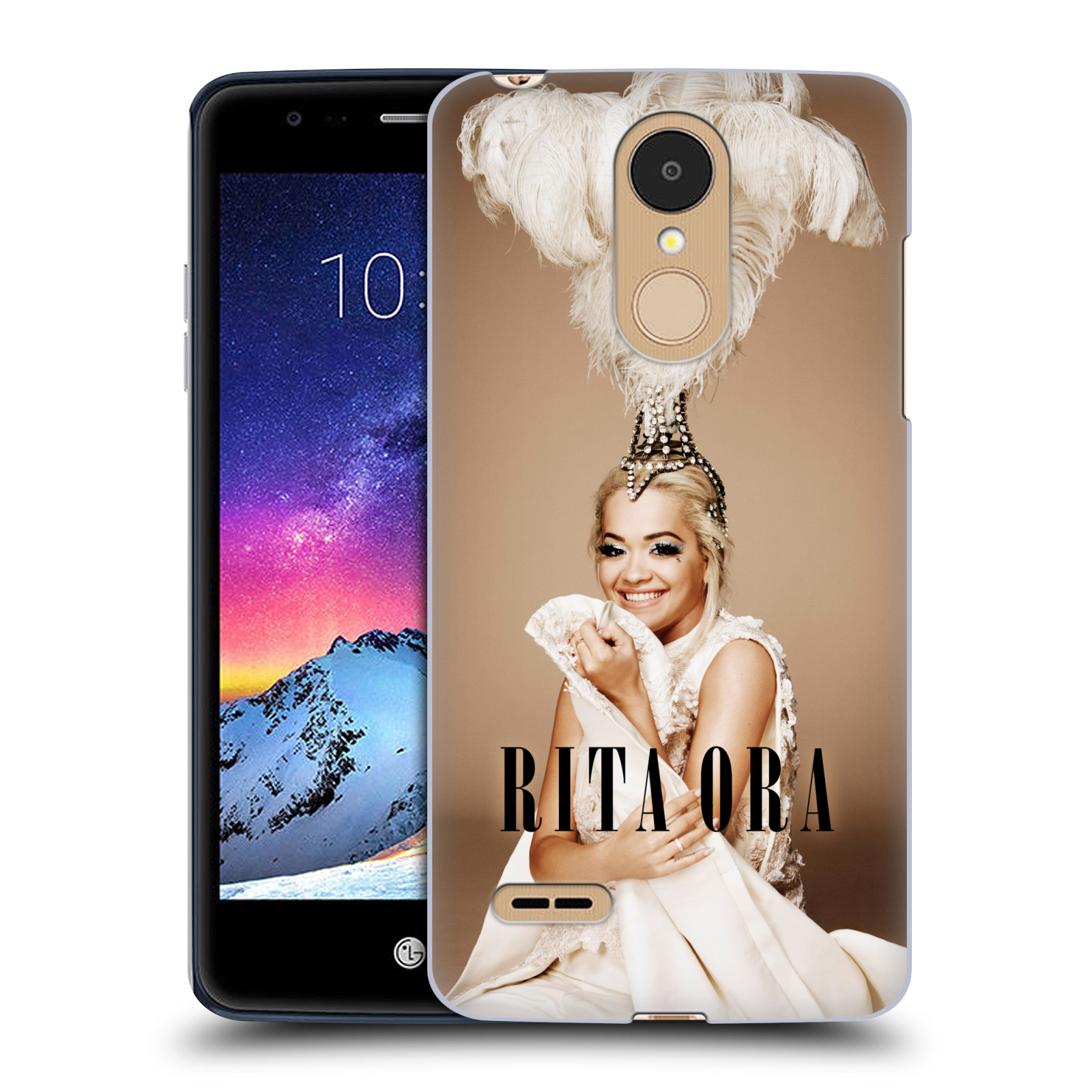 HEAD CASE plastový obal na mobil LG K9 / K8 2018 zpěvačka Rita Ora peří
