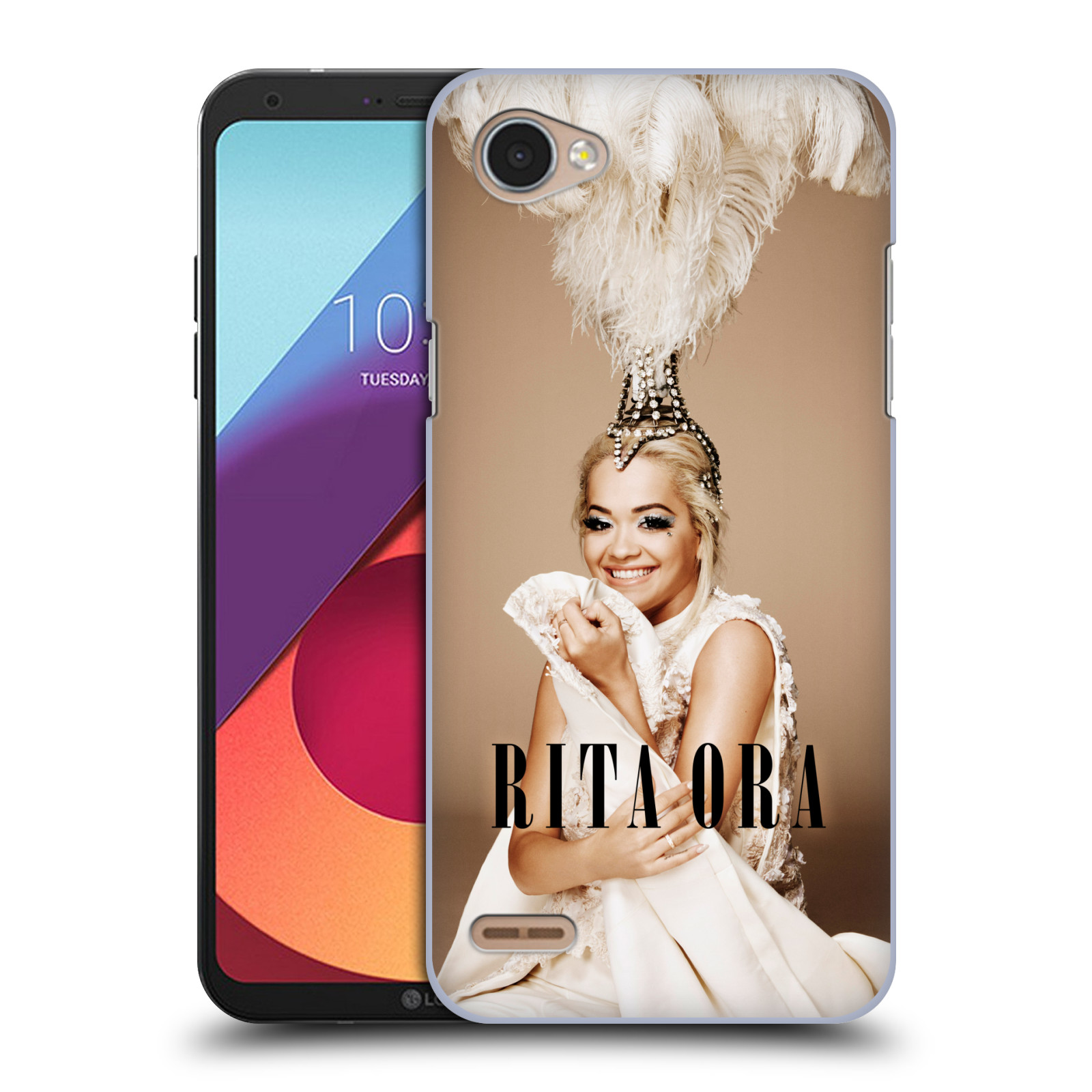 HEAD CASE plastový obal na mobil LG Q6 / Q6 PLUS zpěvačka Rita Ora peří