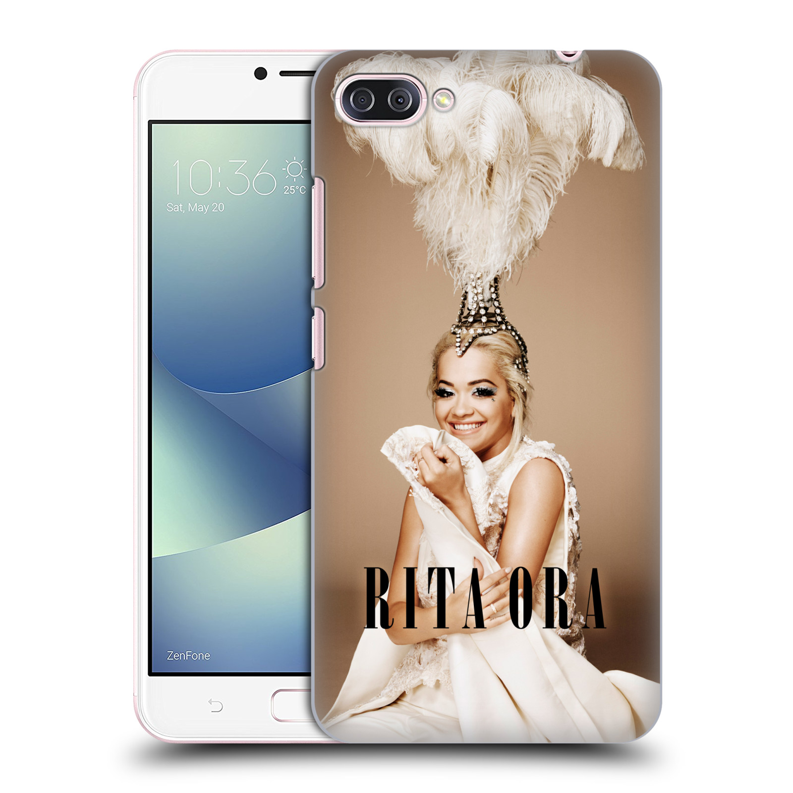 HEAD CASE plastový obal na mobil Asus Zenfone 4 MAX ZC554KL zpěvačka Rita Ora peří