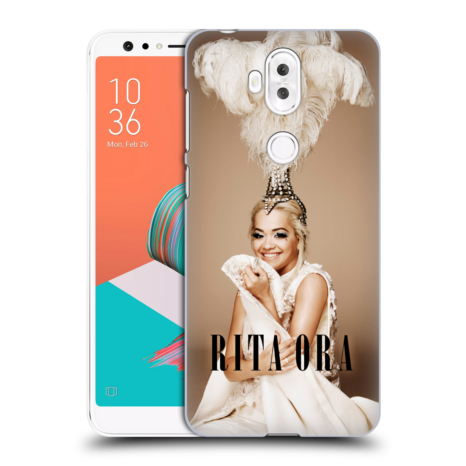 HEAD CASE plastový obal na mobil Asus Zenfone 5 LITE ZC600KL zpěvačka Rita Ora peří