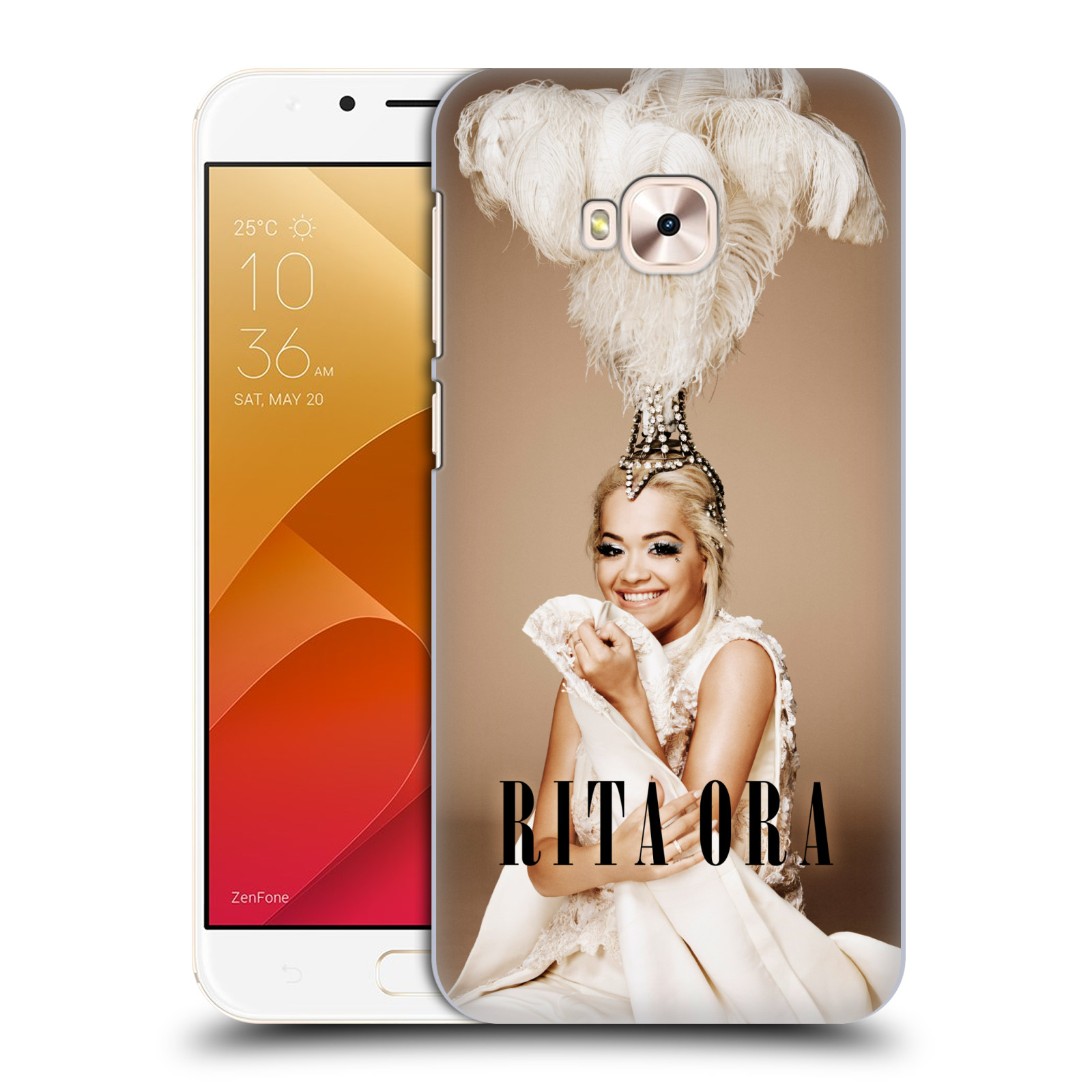 HEAD CASE plastový obal na mobil Asus Zenfone 4 Selfie Pro ZD552KL zpěvačka Rita Ora peří