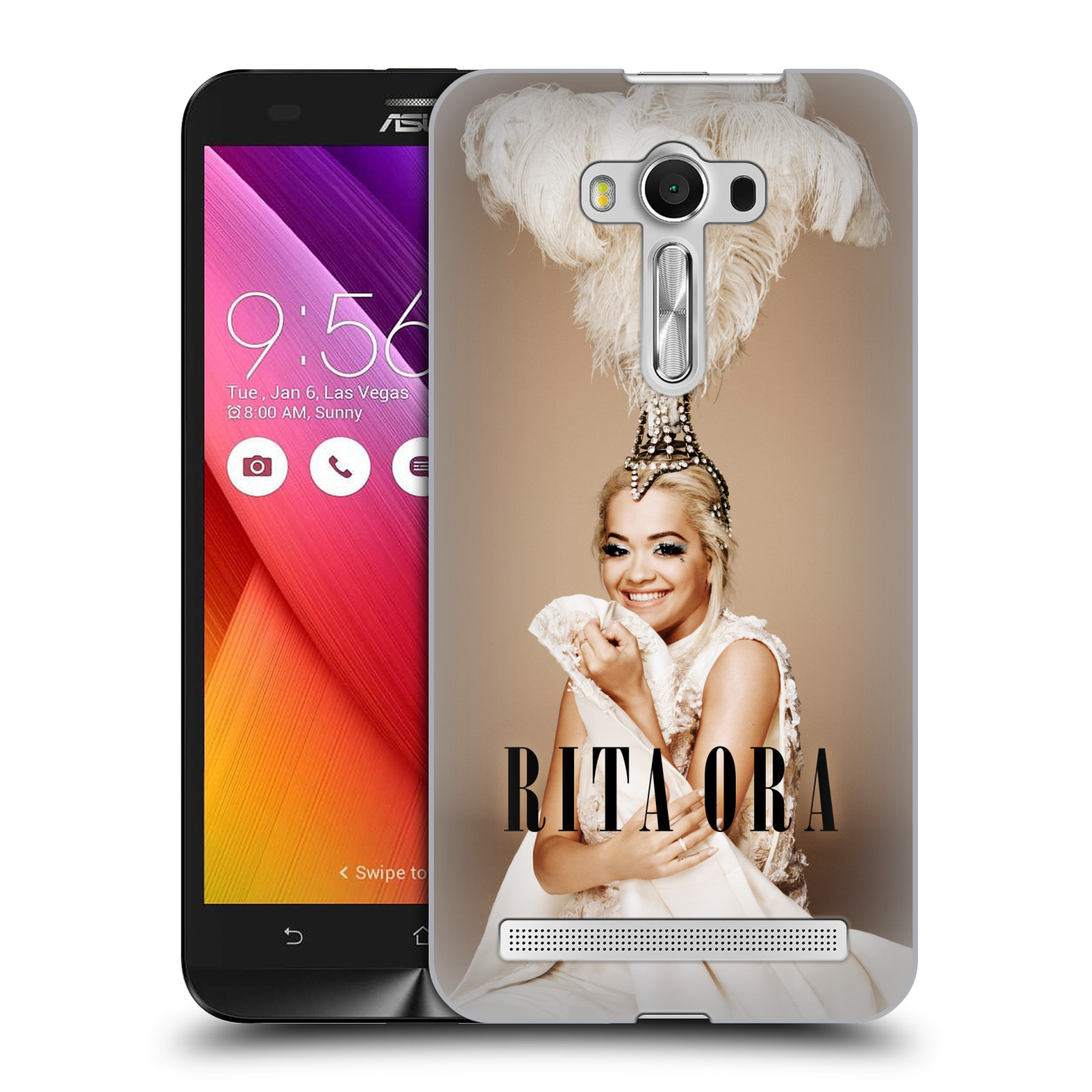 HEAD CASE plastový obal na mobil Asus Zenfone 2 LASER (5,5 displej ZE550KL) zpěvačka Rita Ora peří