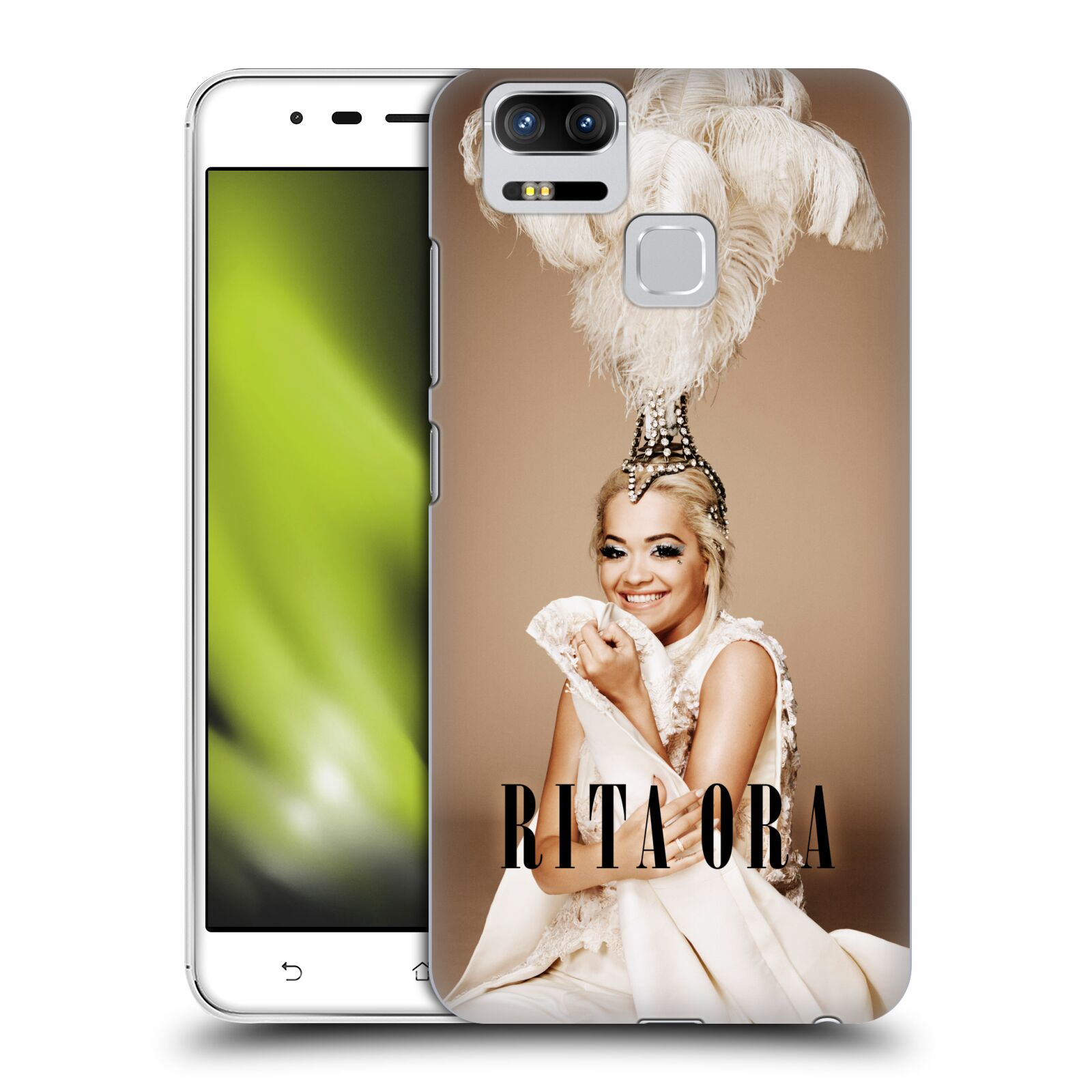 HEAD CASE plastový obal na mobil Asus Zenfone 3 Zoom ZE553KL zpěvačka Rita Ora peří