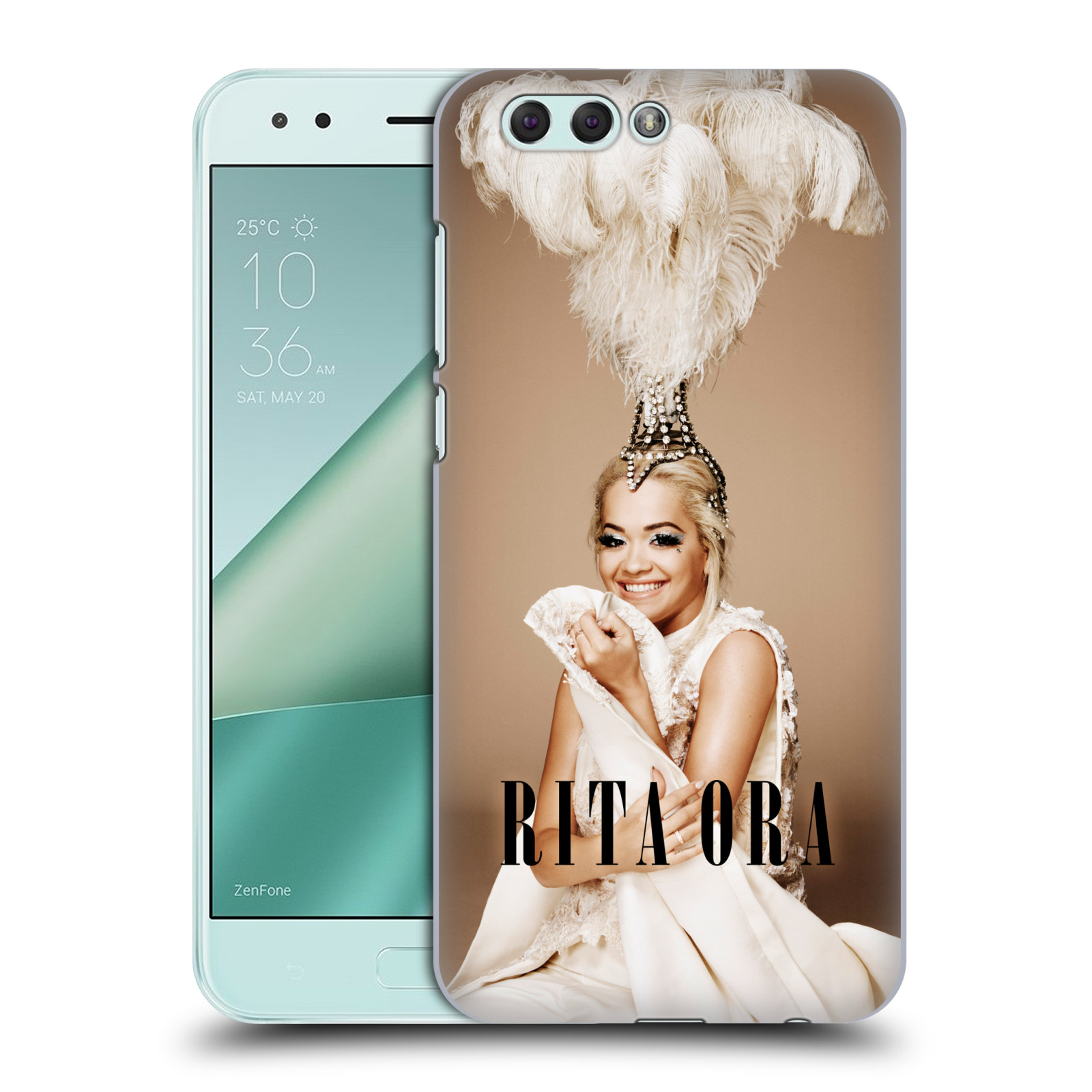 HEAD CASE plastový obal na mobil Asus Zenfone 4 ZE554KL zpěvačka Rita Ora peří