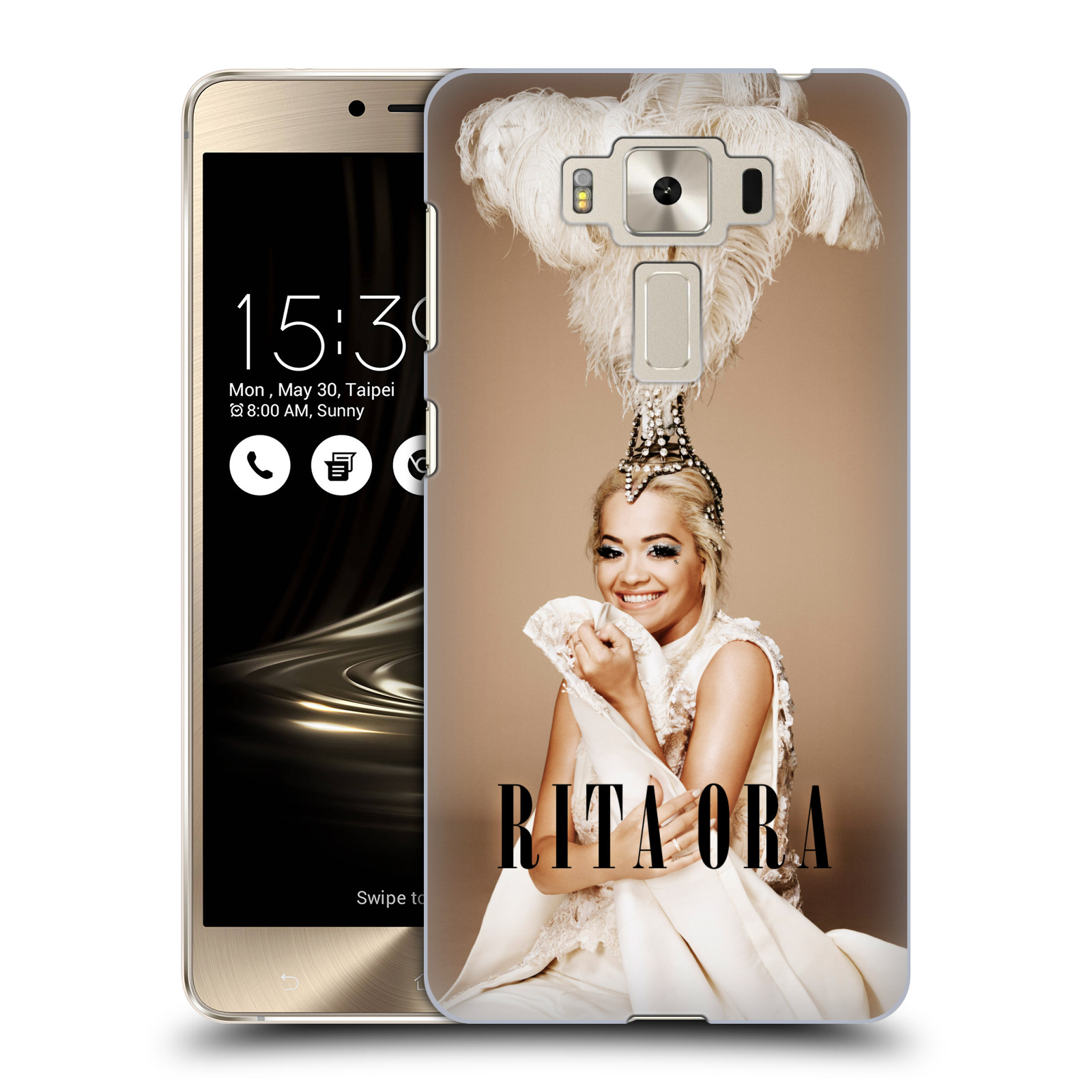 HEAD CASE plastový obal na mobil Asus Zenfone 3 DELUXE ZS550KL zpěvačka Rita Ora peří