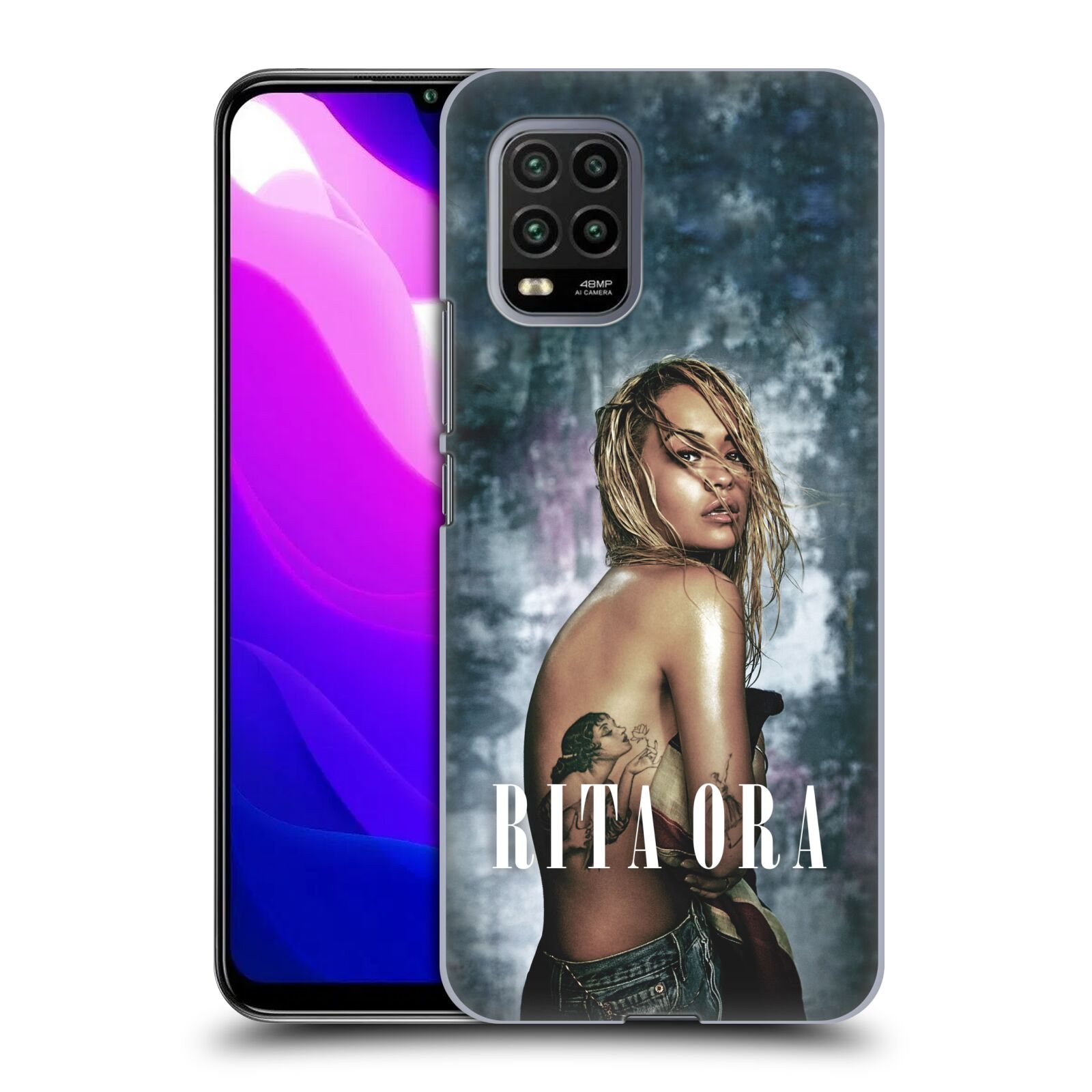 Zadní kryt, obal na mobil Xiaomi Mi 10 LITE zpěvačka Rita Ora tetováni na těle
