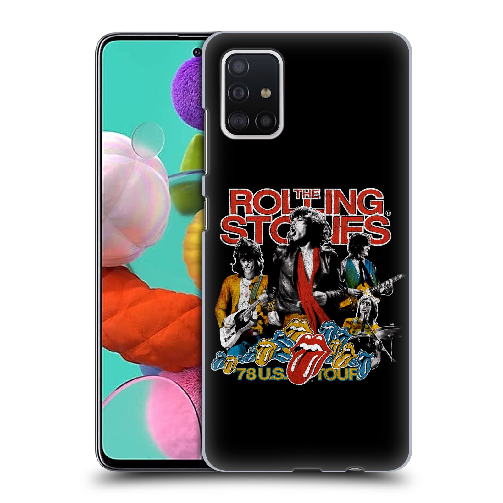 Pouzdro na mobil Samsung Galaxy A51 - HEAD CASE - rocková skupina Rolling Stones barevný motiv