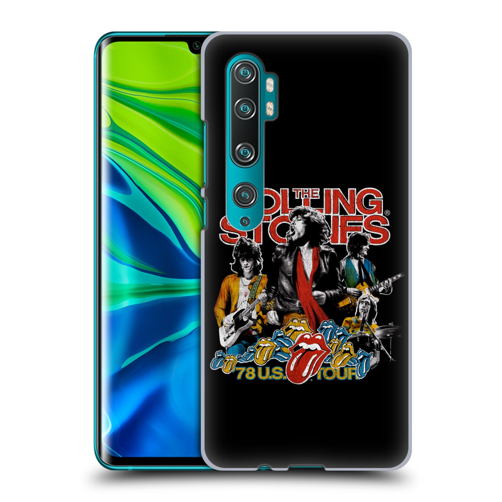 Pouzdro na mobil Xiaomi Mi Note 10 / Mi Note 10 PRO - HEAD CASE - rocková skupina Rolling Stones barevný motiv