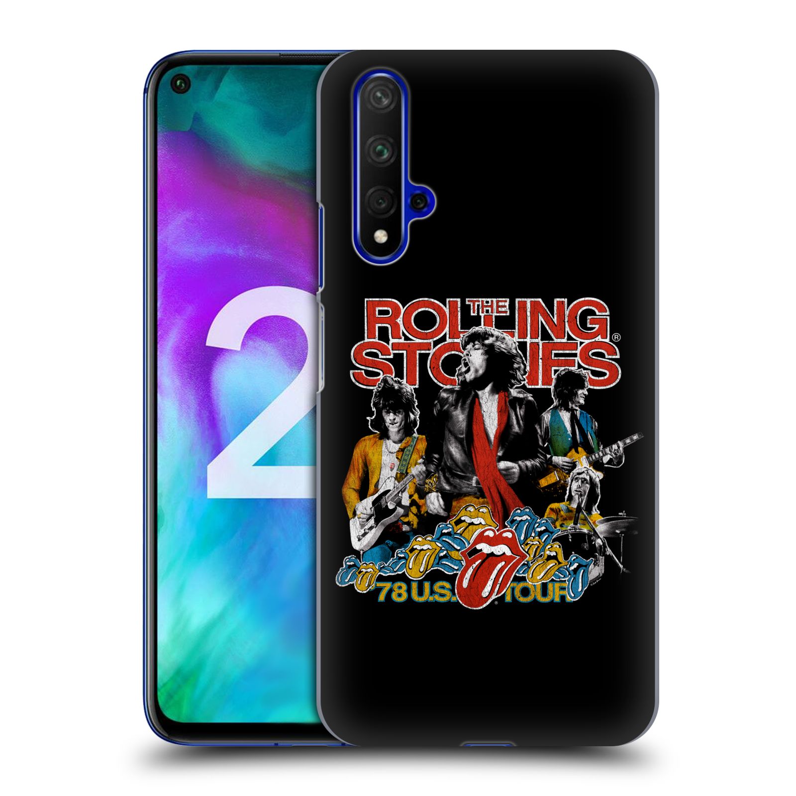 Pouzdro na mobil Honor 20 - HEAD CASE - rocková skupina Rolling Stones barevný motiv